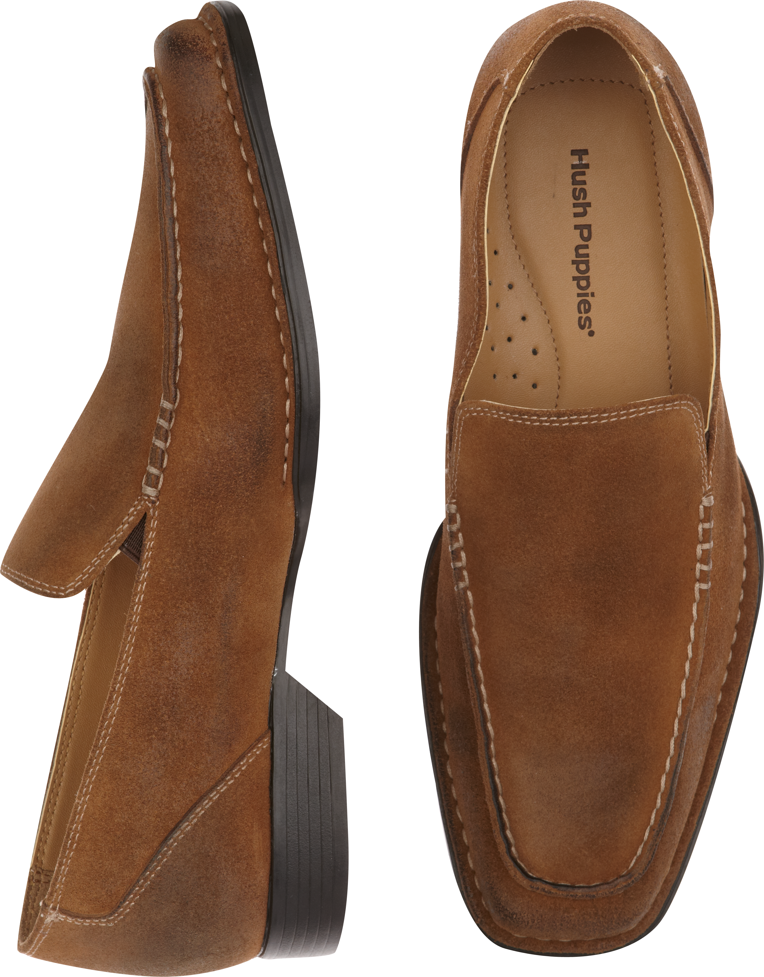 Hush Puppies Path Brown Suede Slip Ons