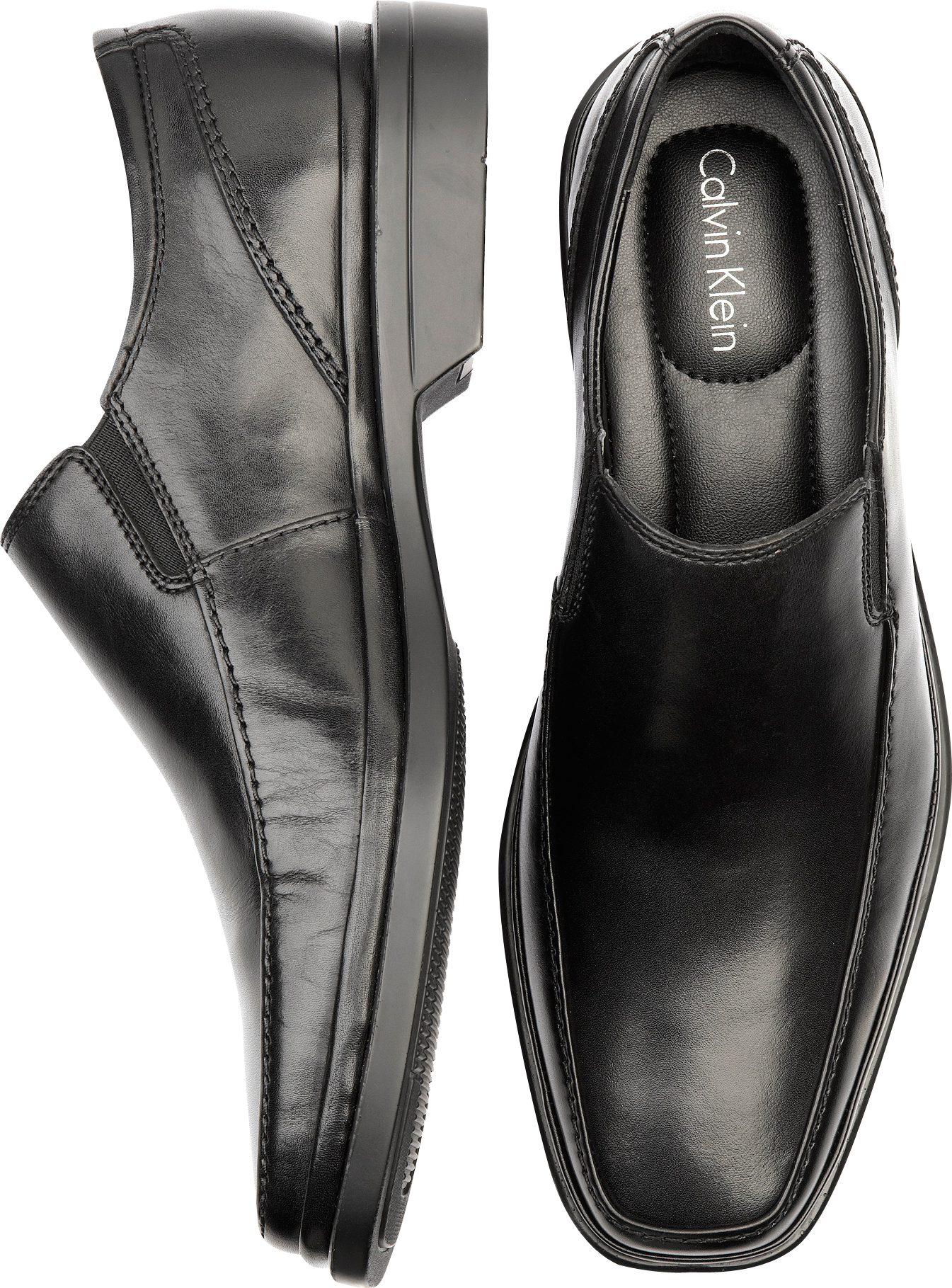 Calvin Klein Babe Black Plain Toe Slip-On Shoes