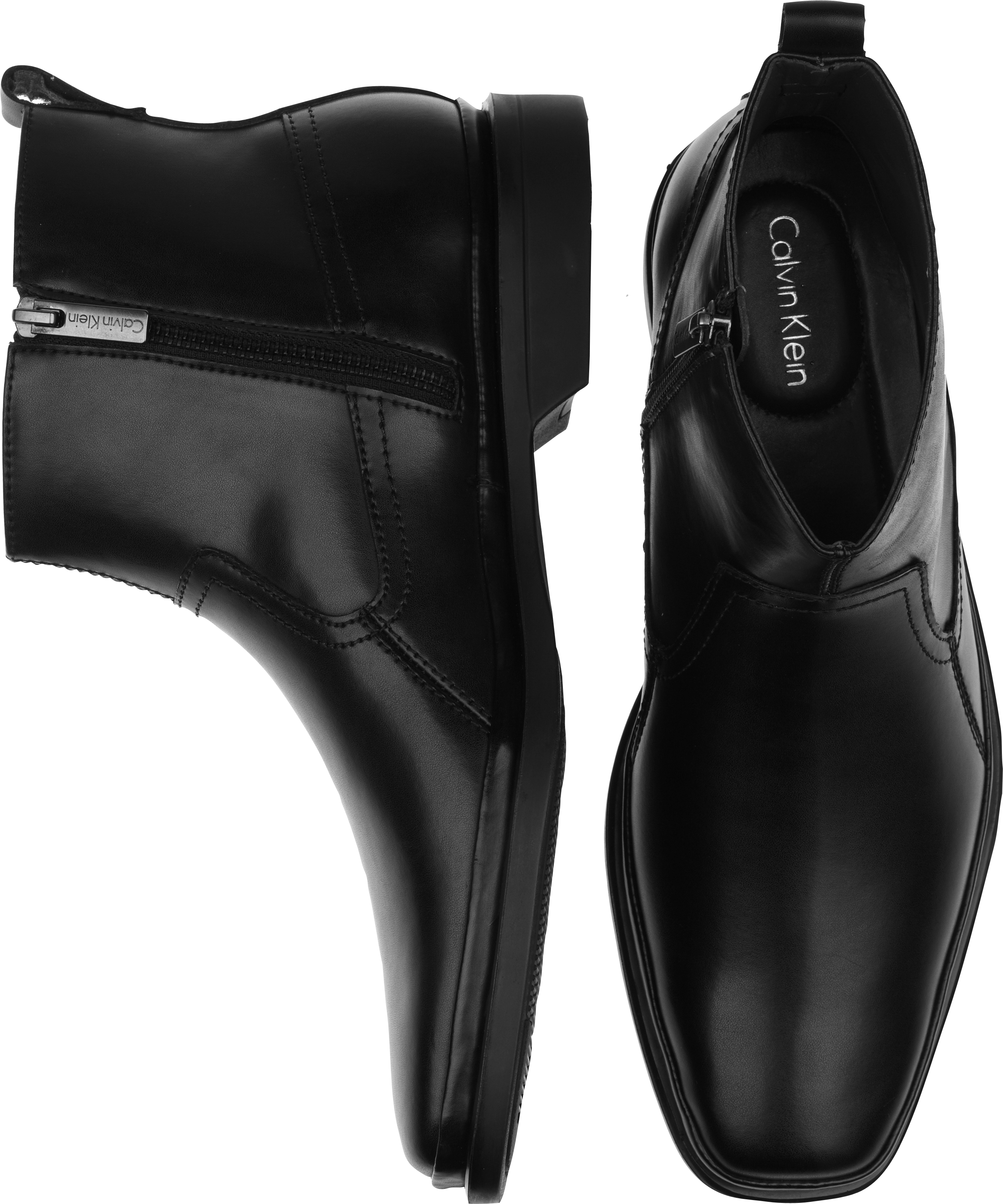 Calvin Klein Barker Black Leather Boots