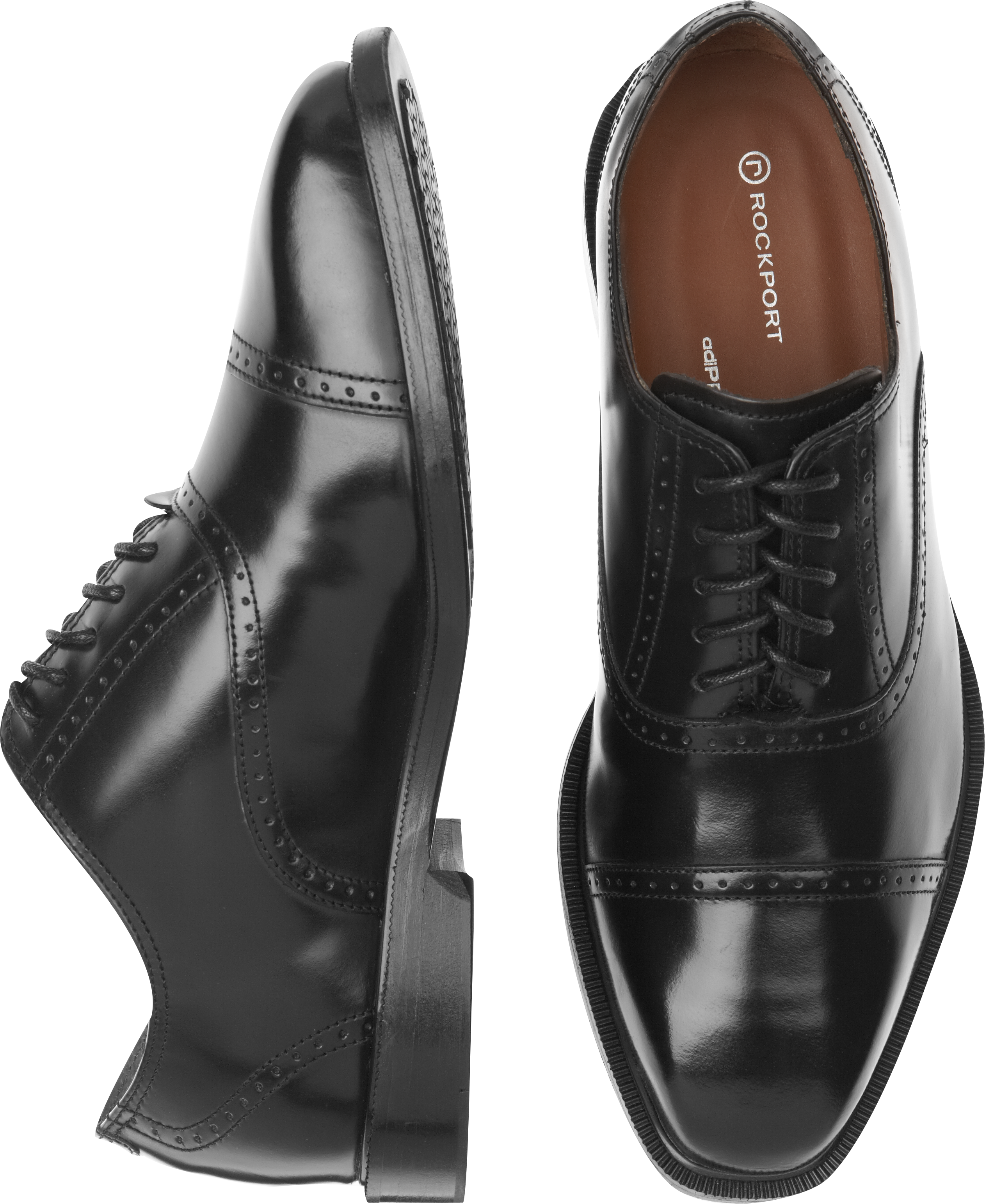 Rockport Fair Oaks Black Cap Toe Lace Up Shoes