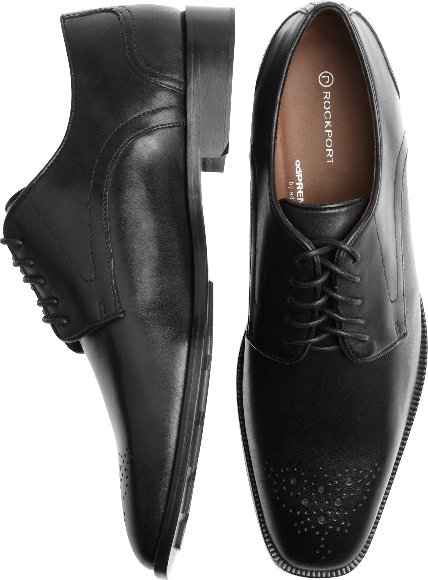 Rockport Black Perforated Toe Dress Shoes