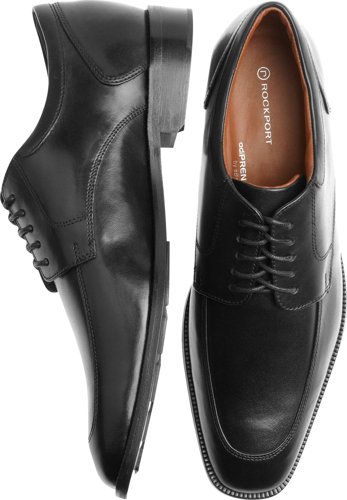 Rockport Black Moc Toe Dress Shoes