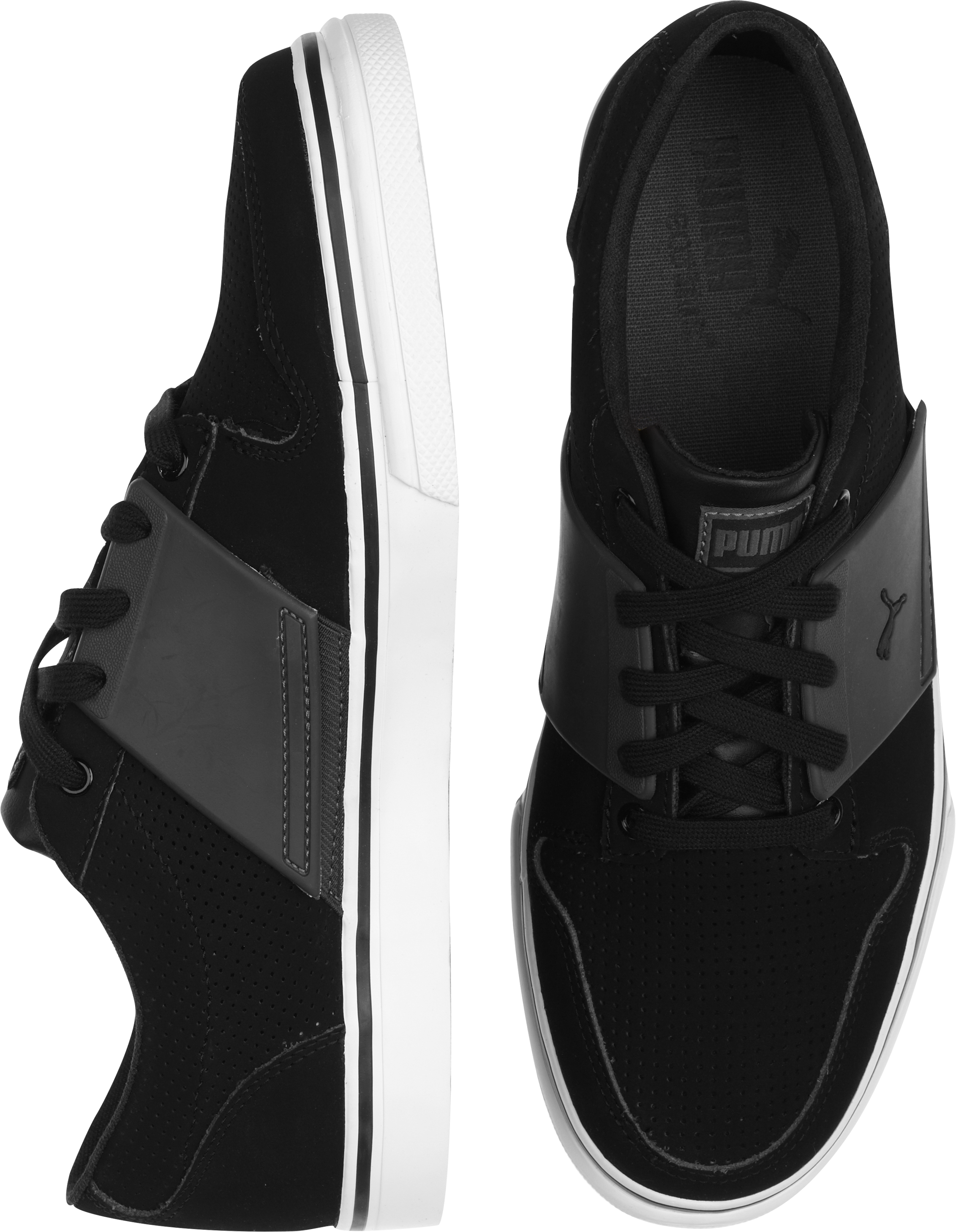 Puma El Ace Black and Charcoal Sneakers
