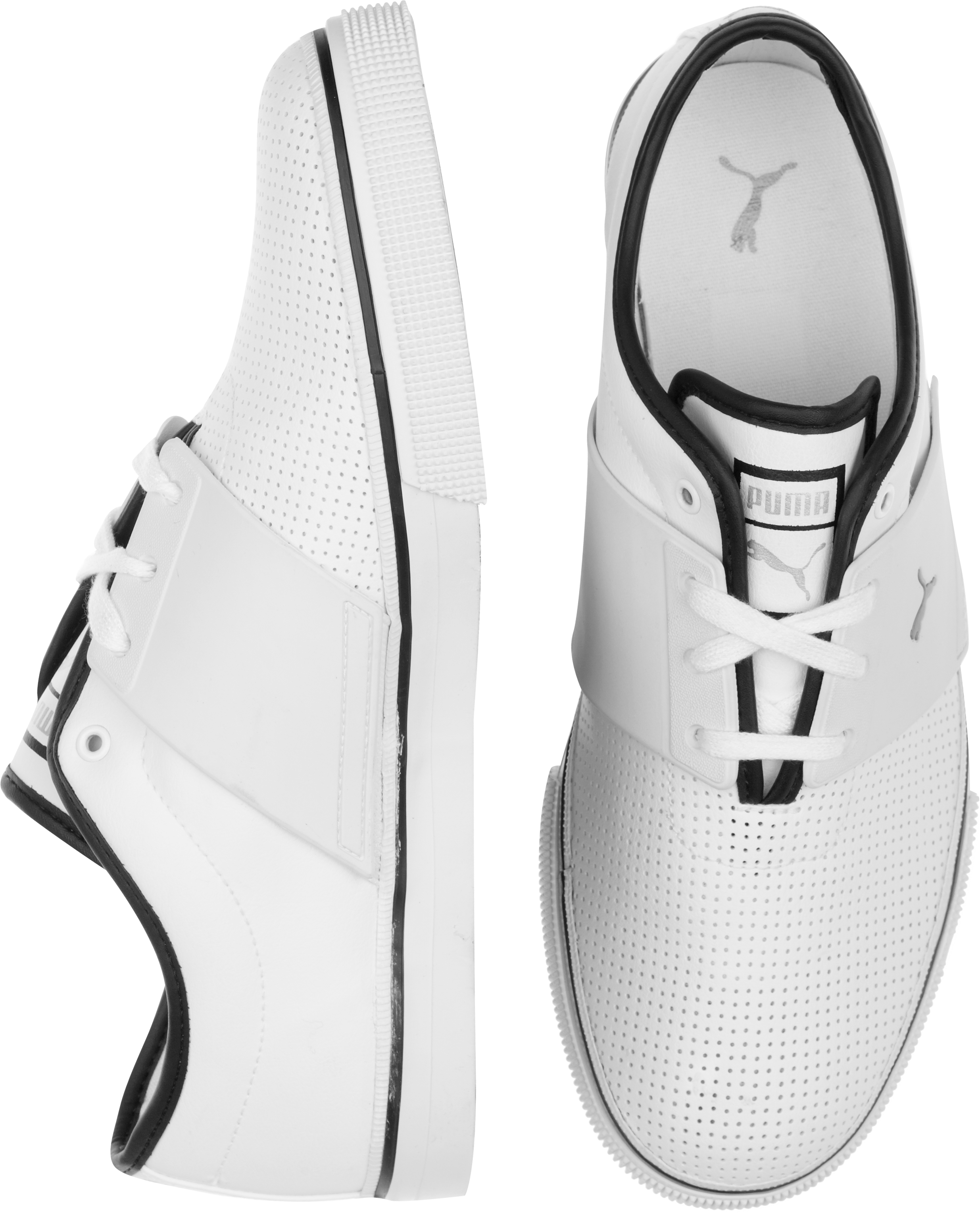 Puma El Ace White and Black Sneakers