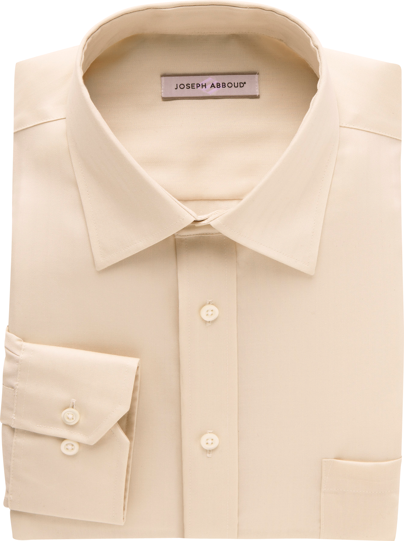 Joseph Abboud Tan Herringbone Dress Shirt