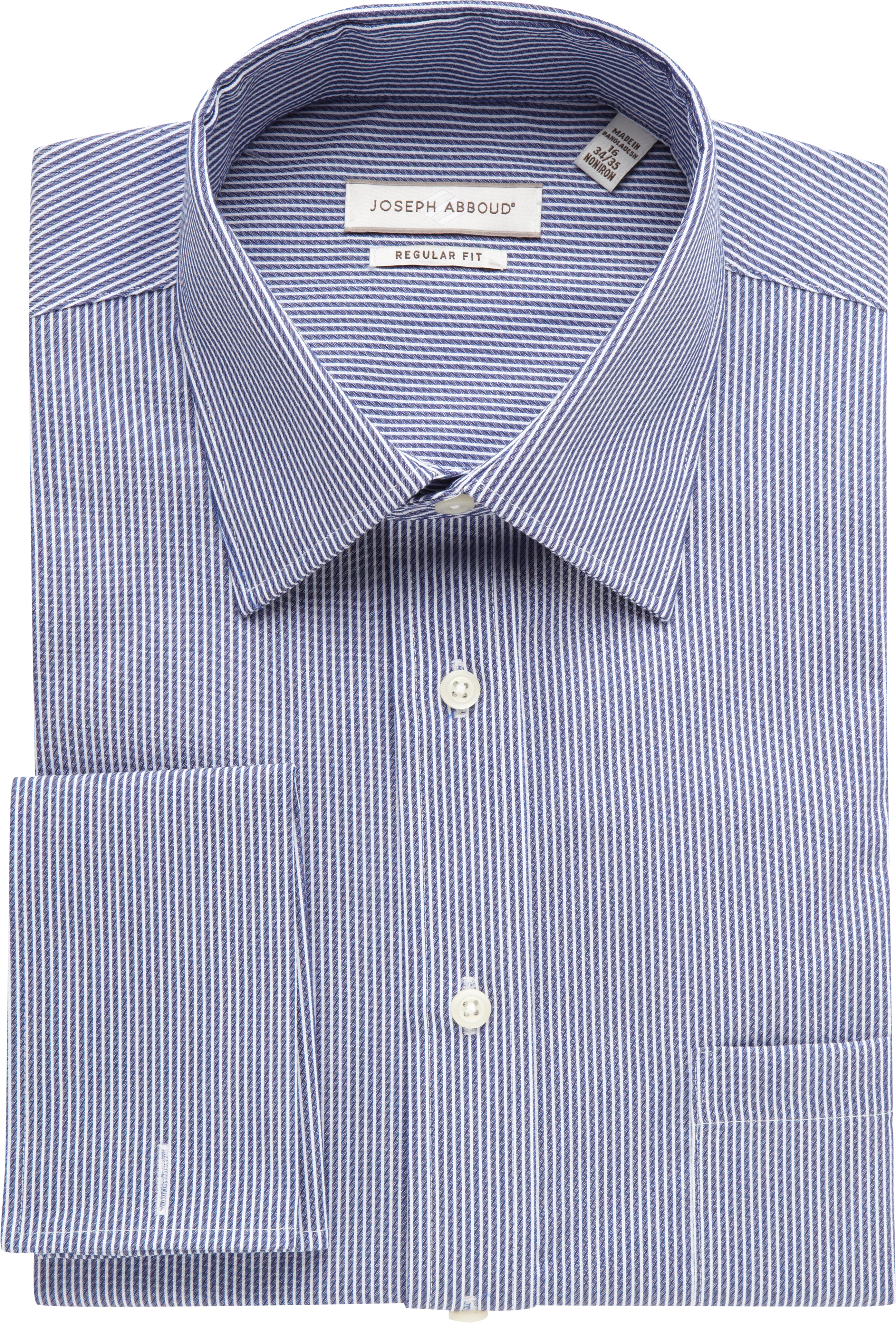 Joseph Abboud Navy Stripe French Cuff Dress Shirt