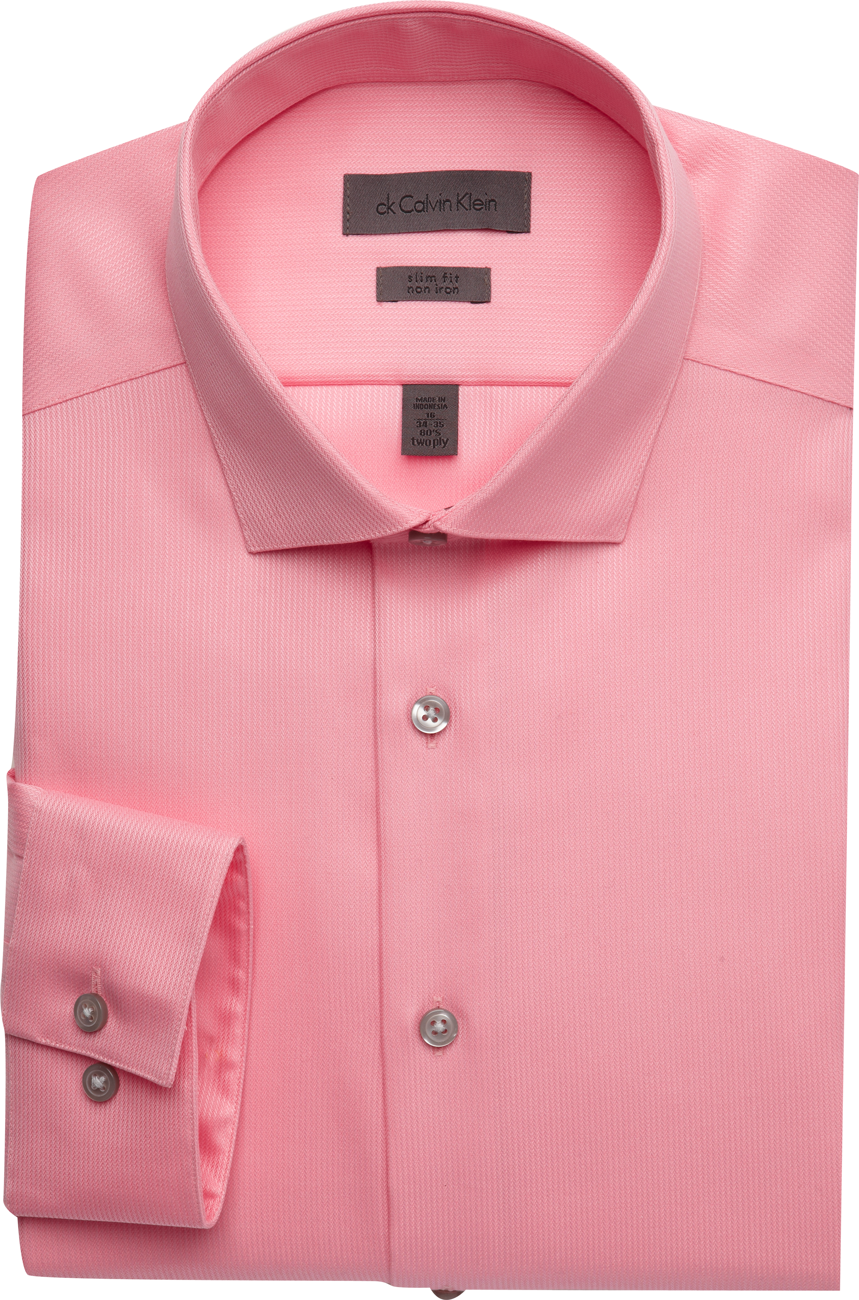 Calvin Klein Candy Pink Slim Fit Dress Shirt