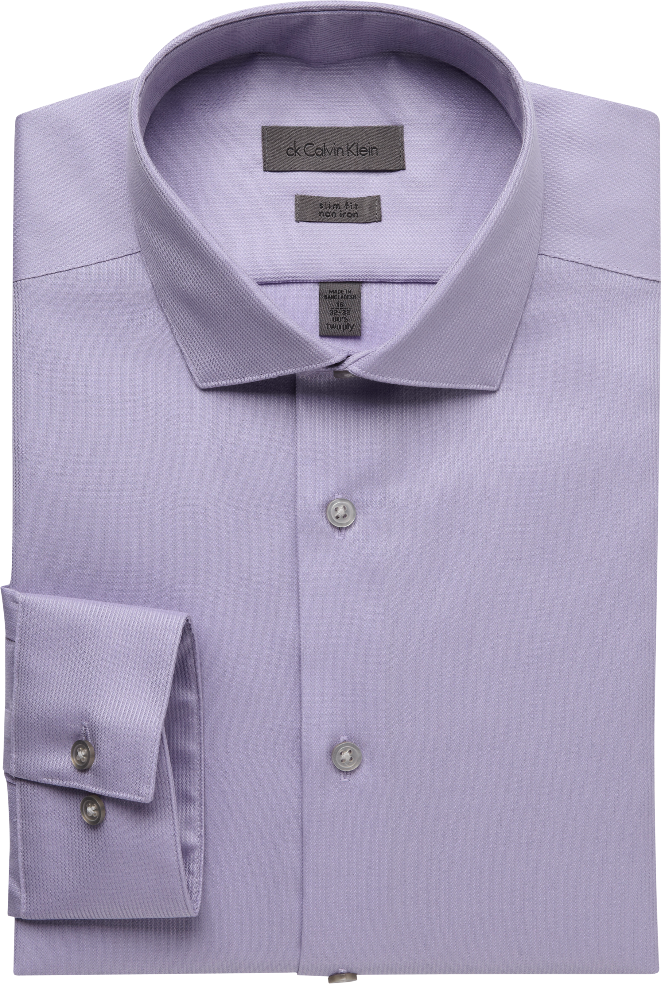 Calvin Klein Lavender Slim Fit Dress Shirt