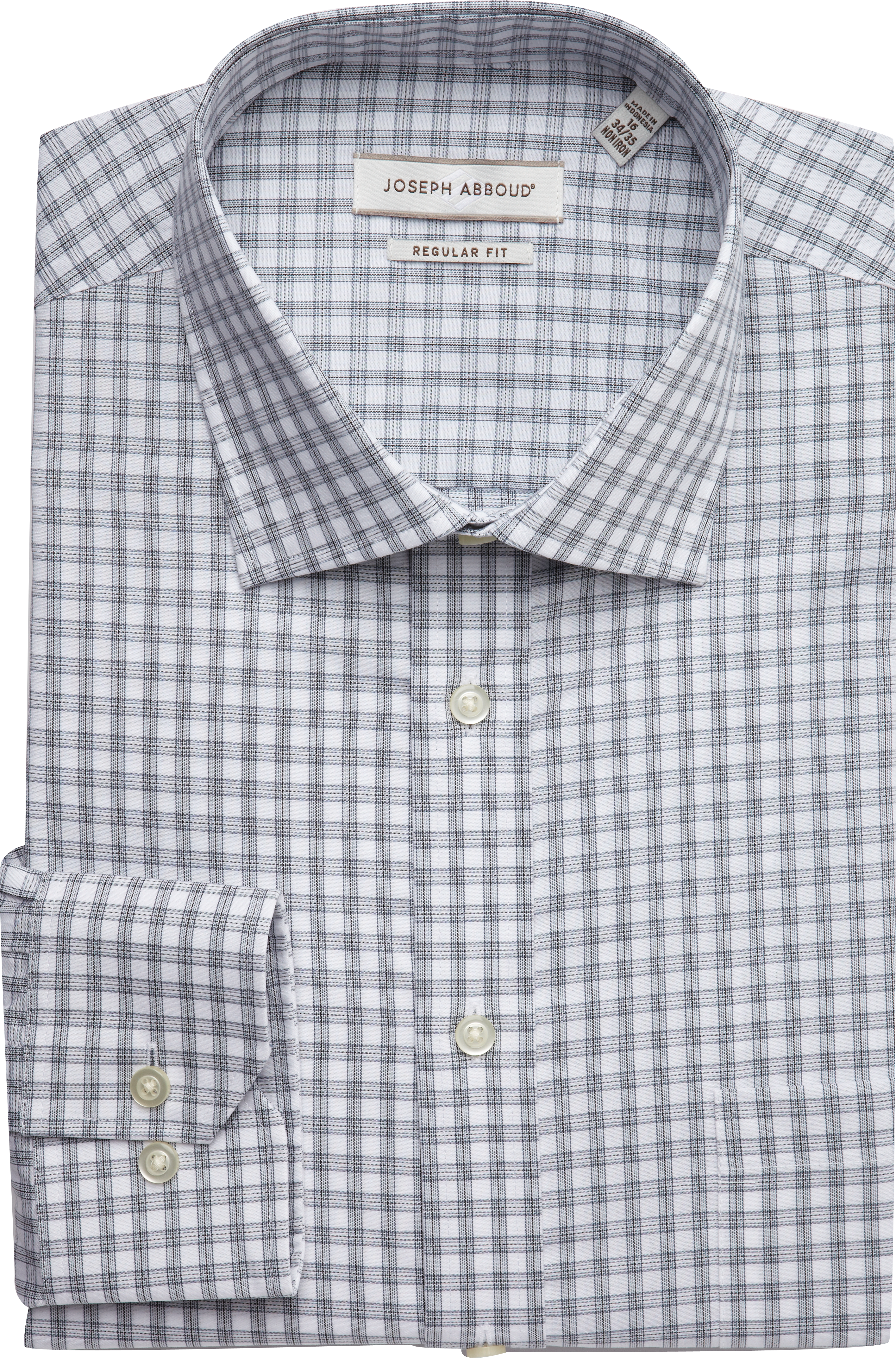 Joseph Abboud Charcoal Plaid Dress Shirt