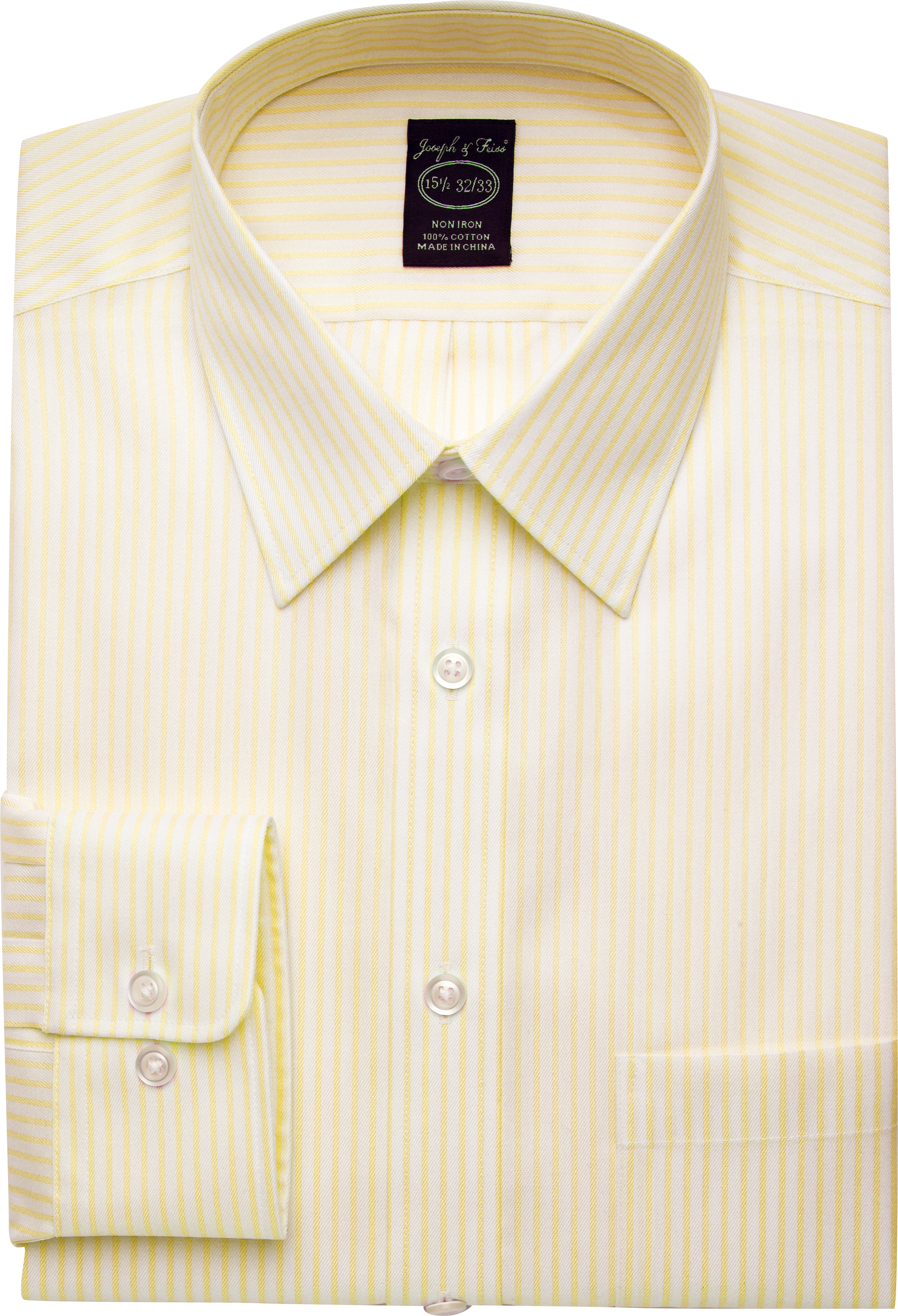 Joseph & Feiss Yellow Stripe Modern Fit Dress Shirt