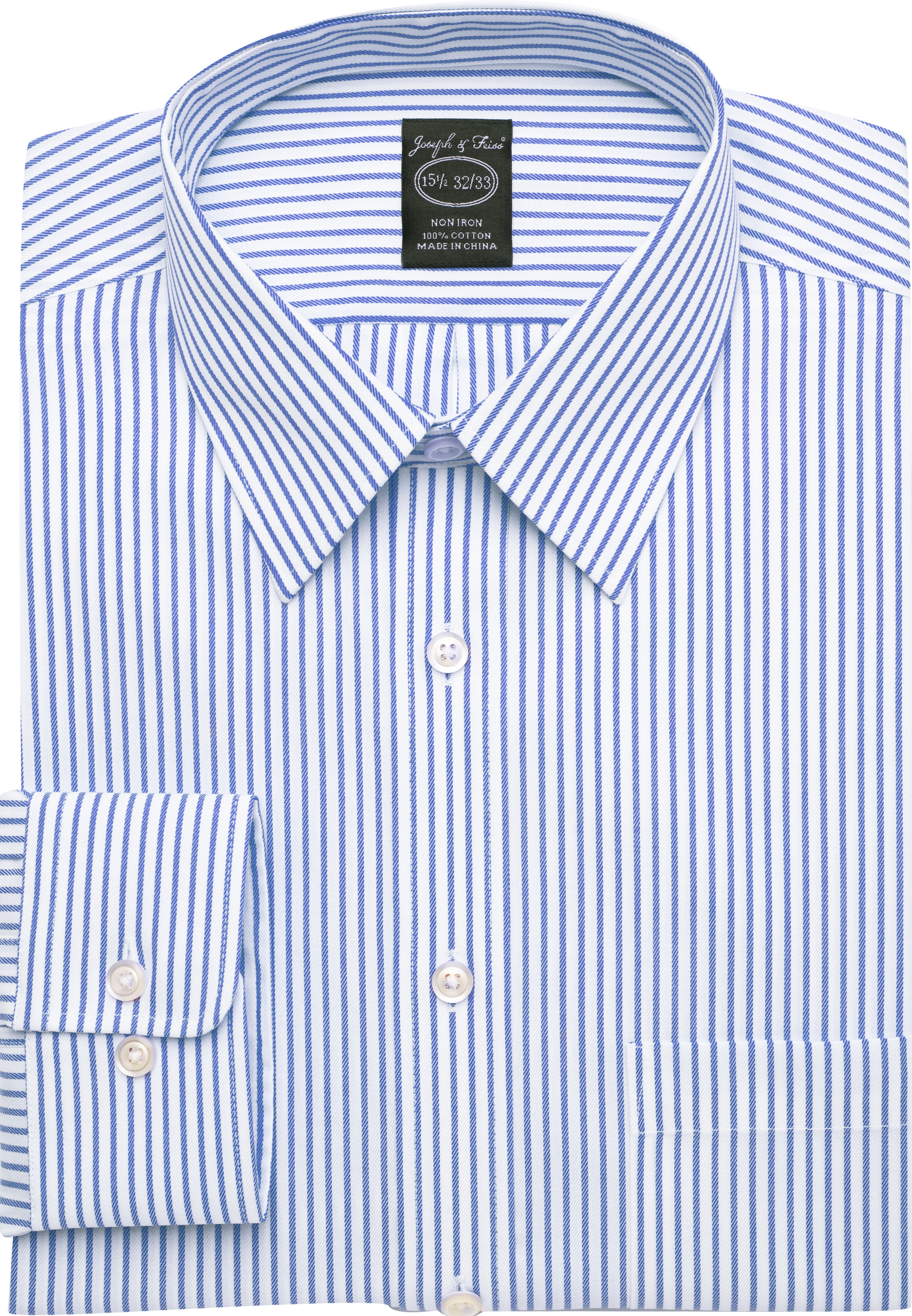 Joseph & Feiss Light Blue Stripe Modern Fit Dress Shirt