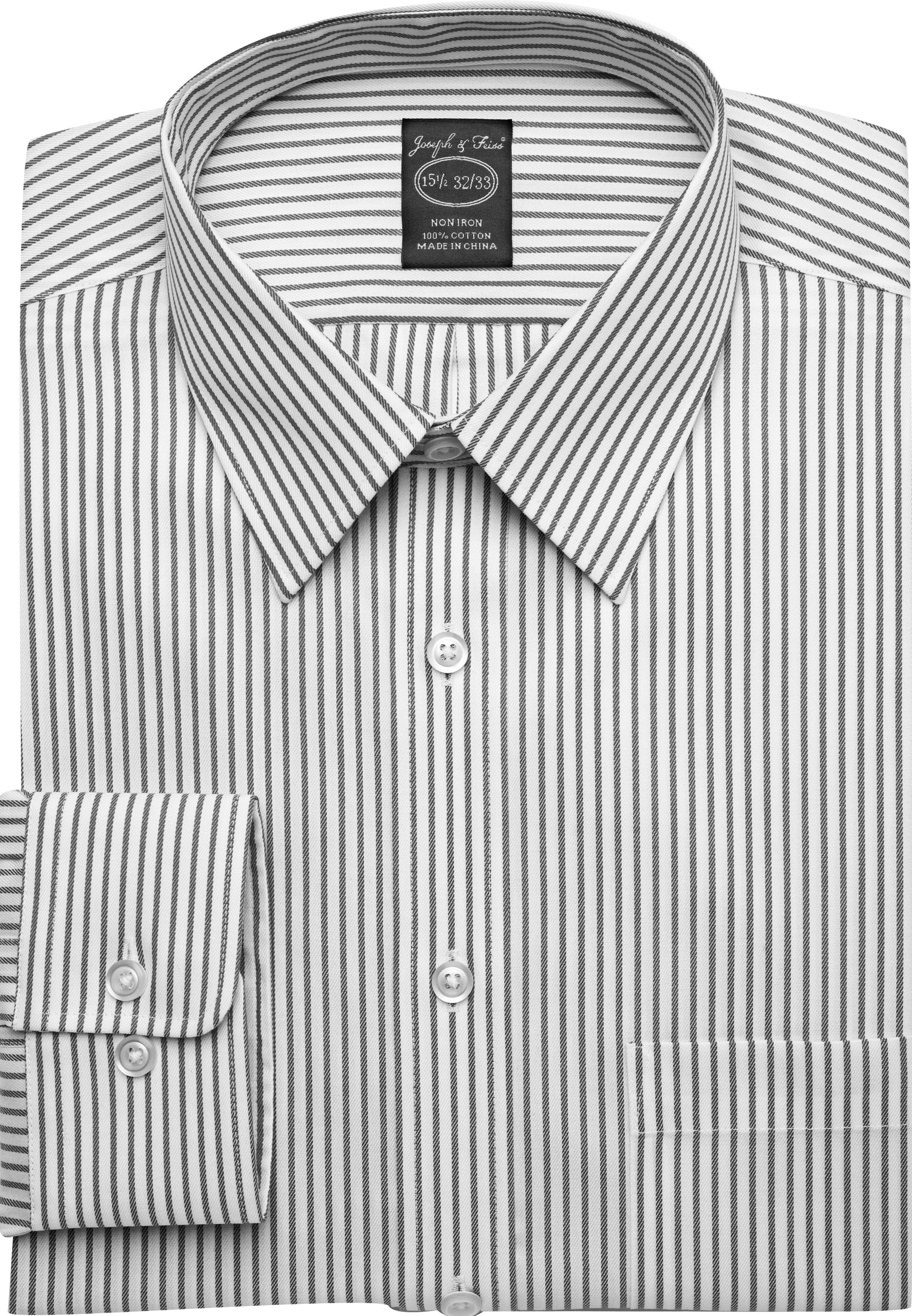 Joseph & Feiss Black Stripe Modern Fit Dress Shirt