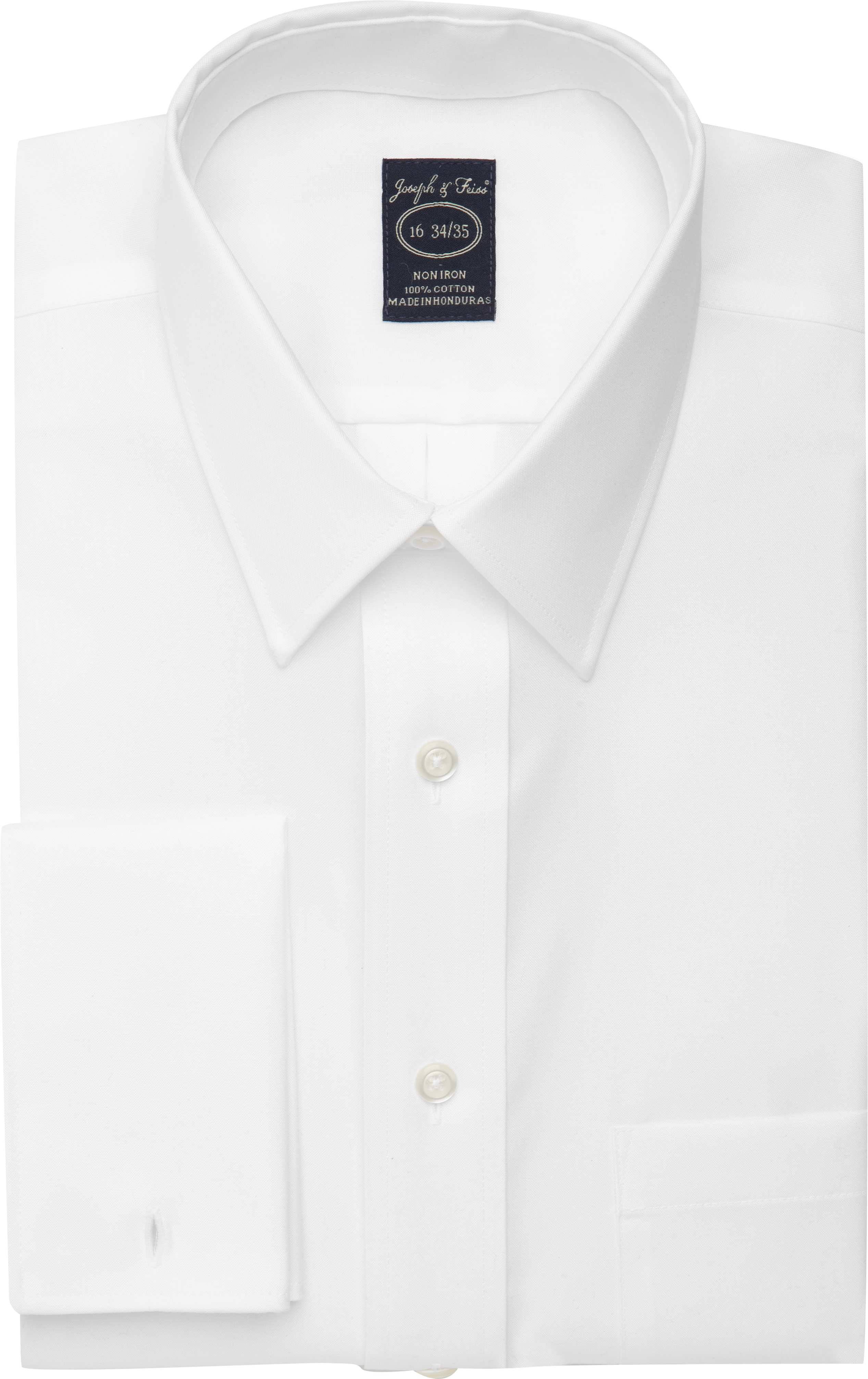 Joseph & Feiss White French Cuff Slim Fit Dress Shirt
