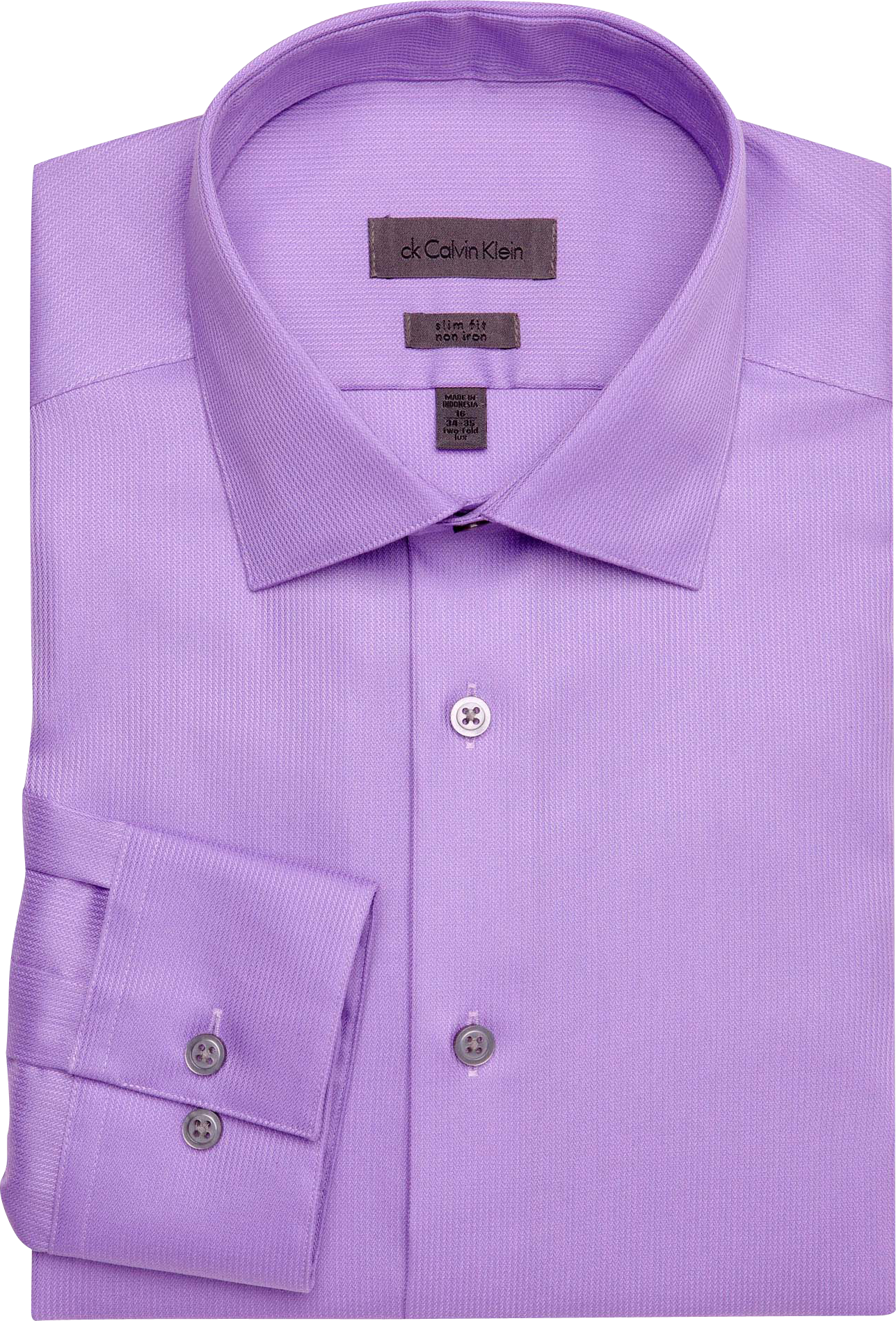 Calvin Klein Lavender Corded Slim Fit Dress Shirt