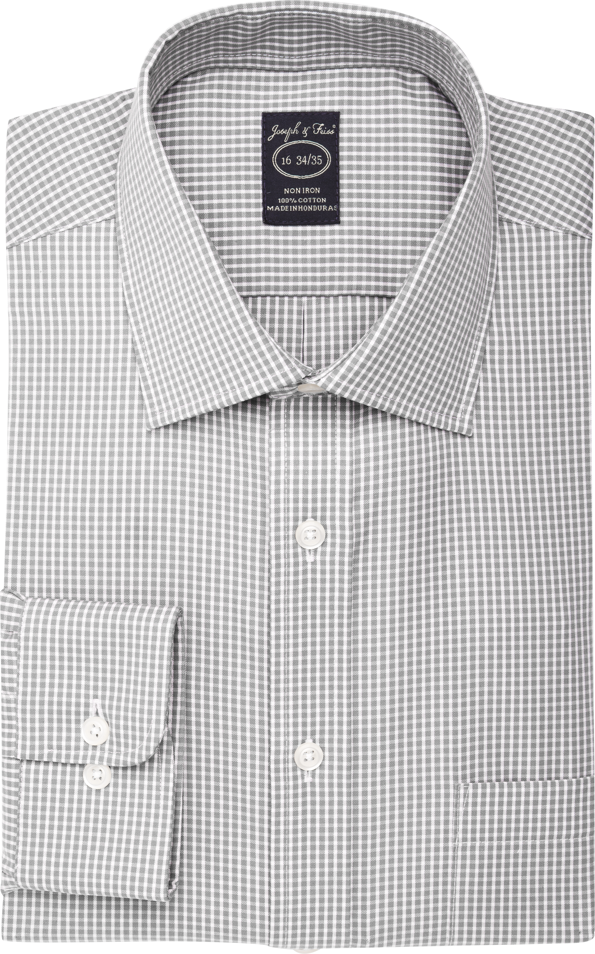 Joseph & Feiss Gray Check Modern Fit Dress Shirt