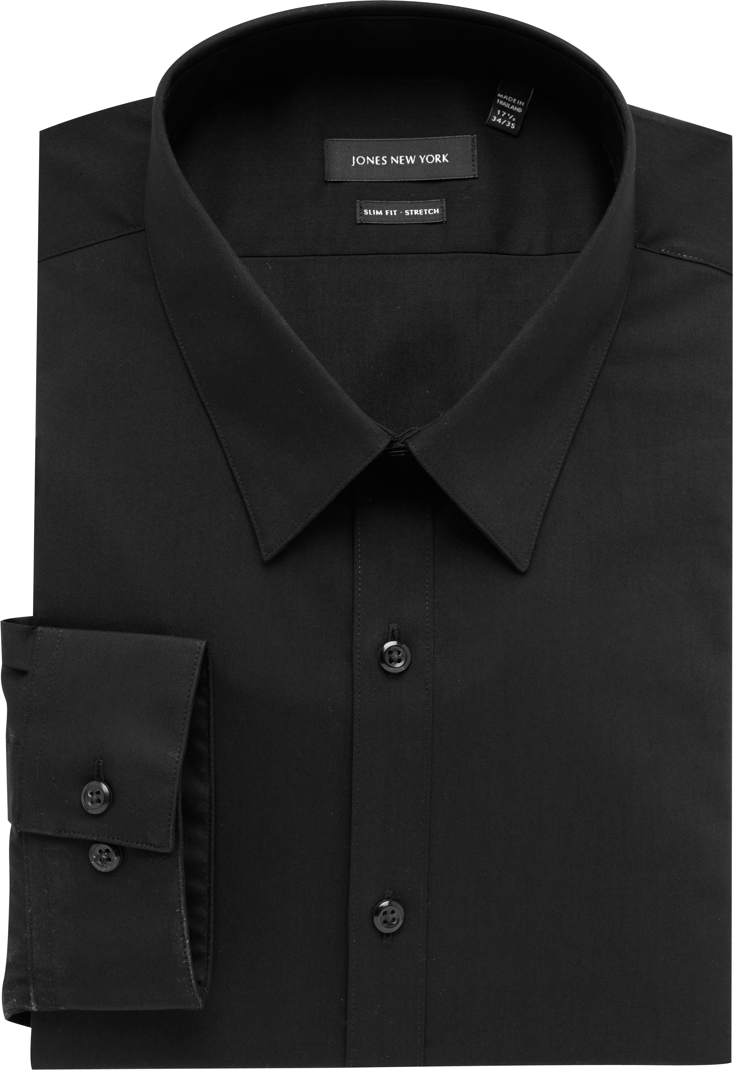 Jones New York Black Slim Fit Dress Shirt