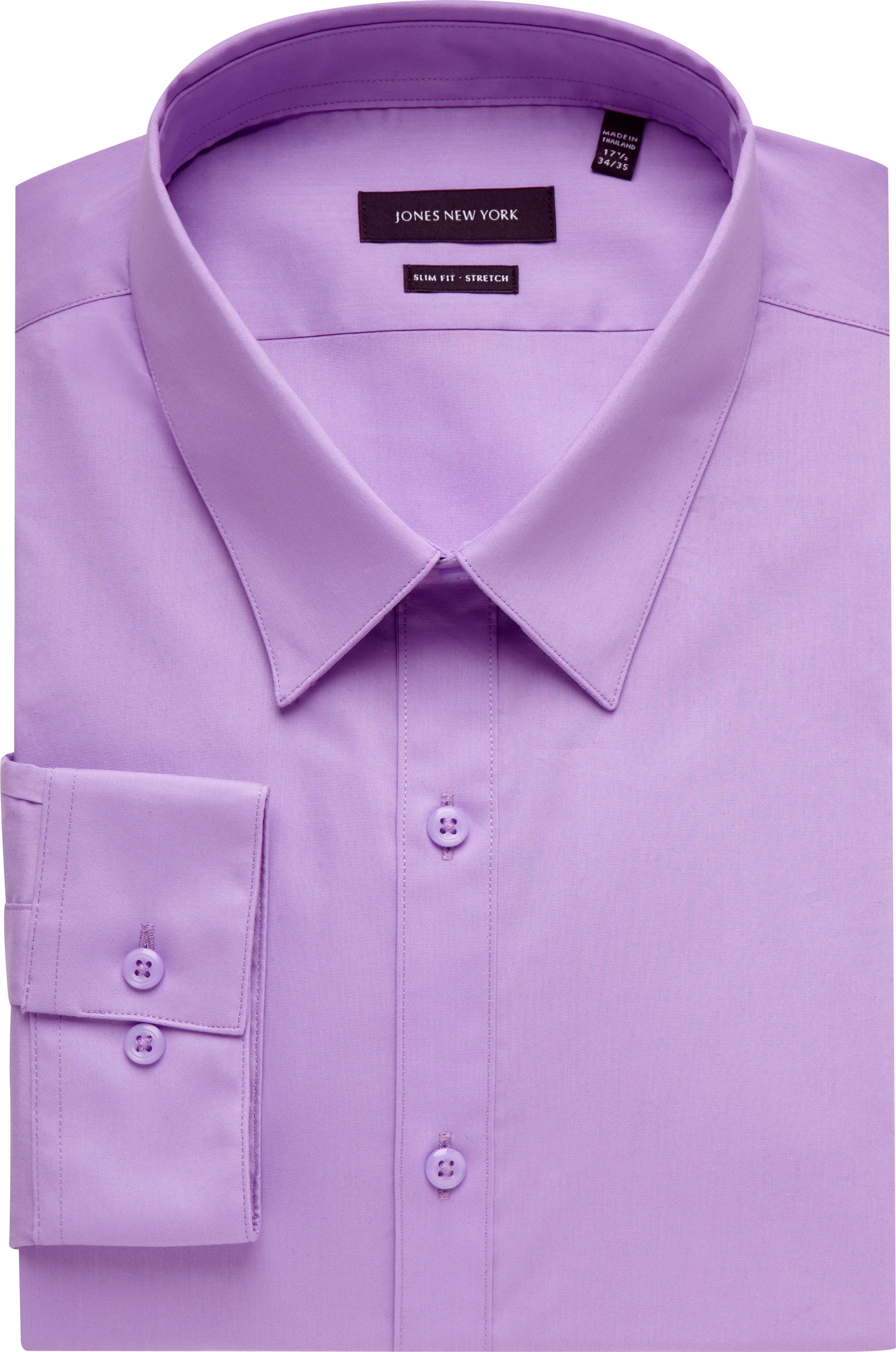 Jones New York Purple Slim Fit Dress Shirt
