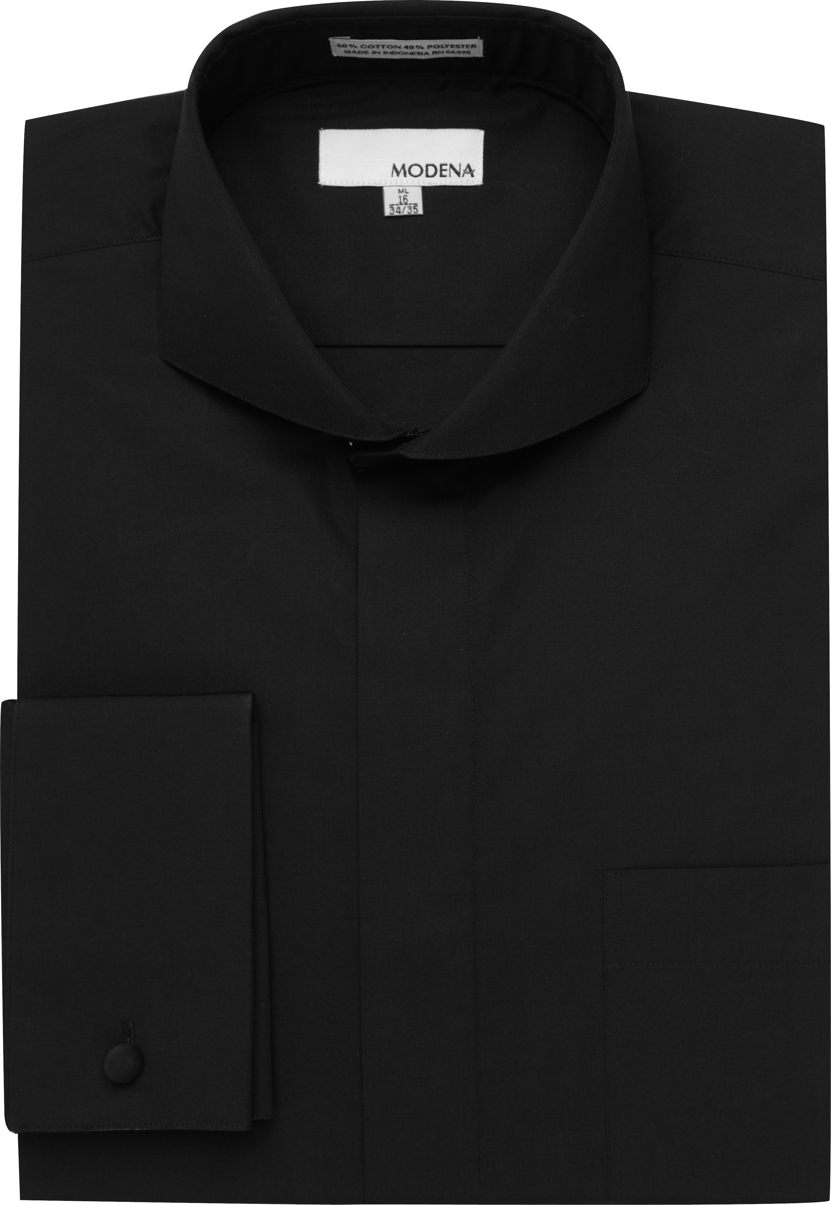 Modena Black French Cuff Dress Shirt