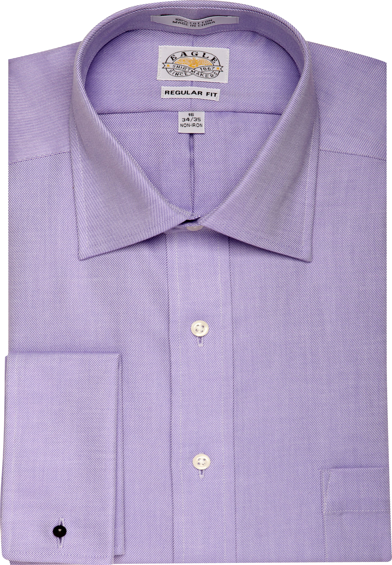 Eagle Purple Twill French Cuff Dress Shirt