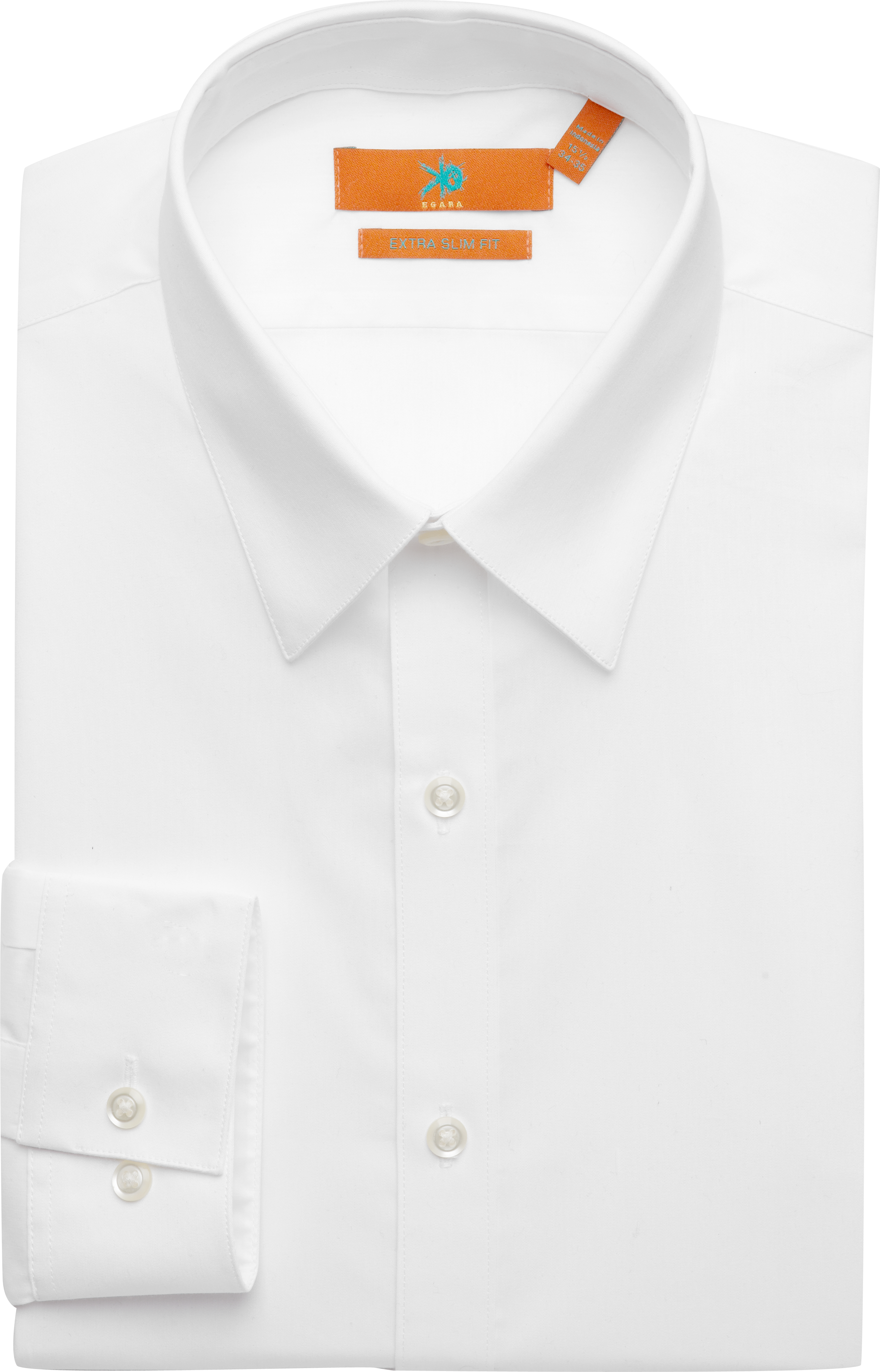 Egara White Extra Slim Fit Dress Shirt