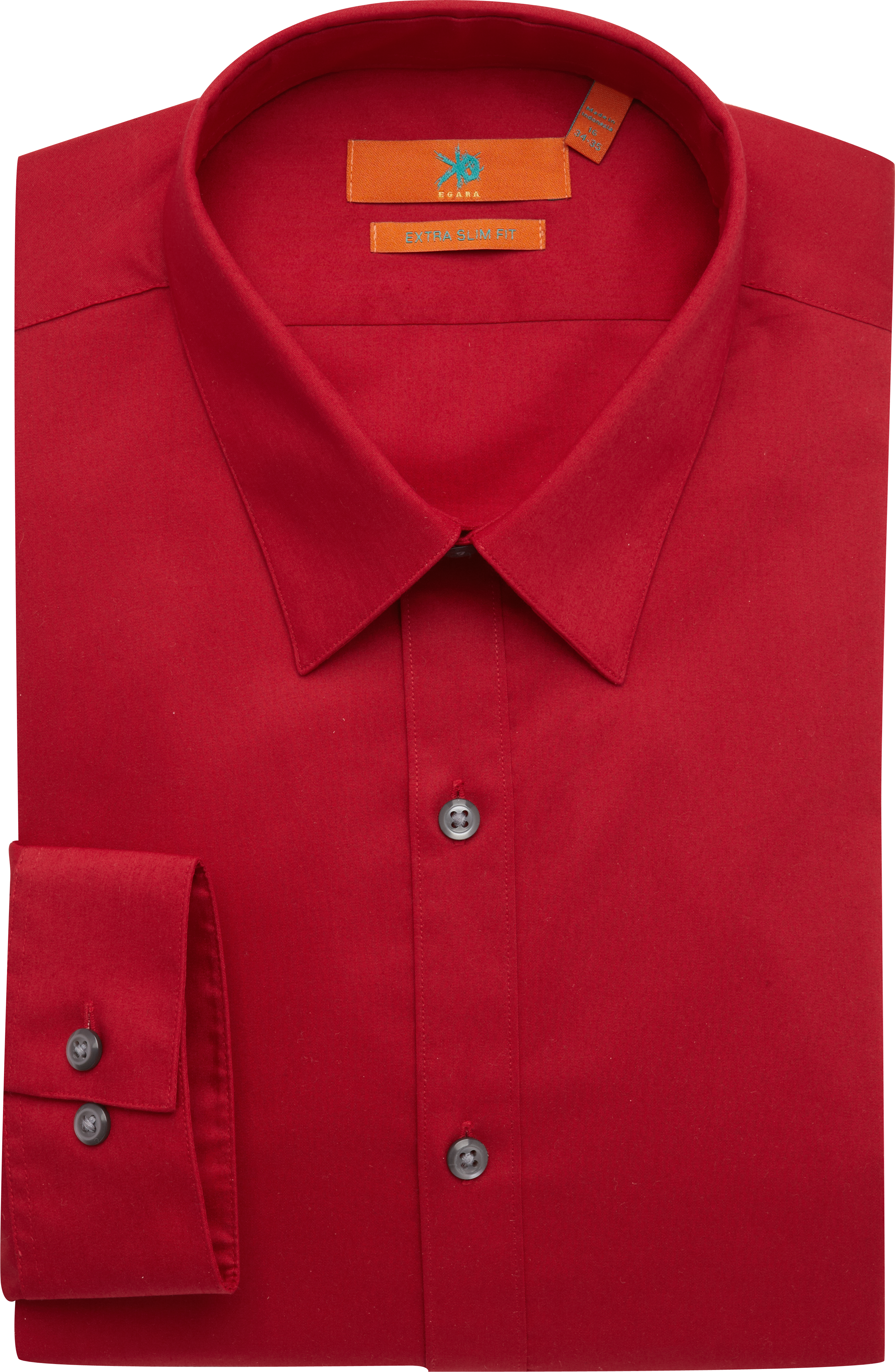 Egara Red Extra Slim Fit Dress Shirt