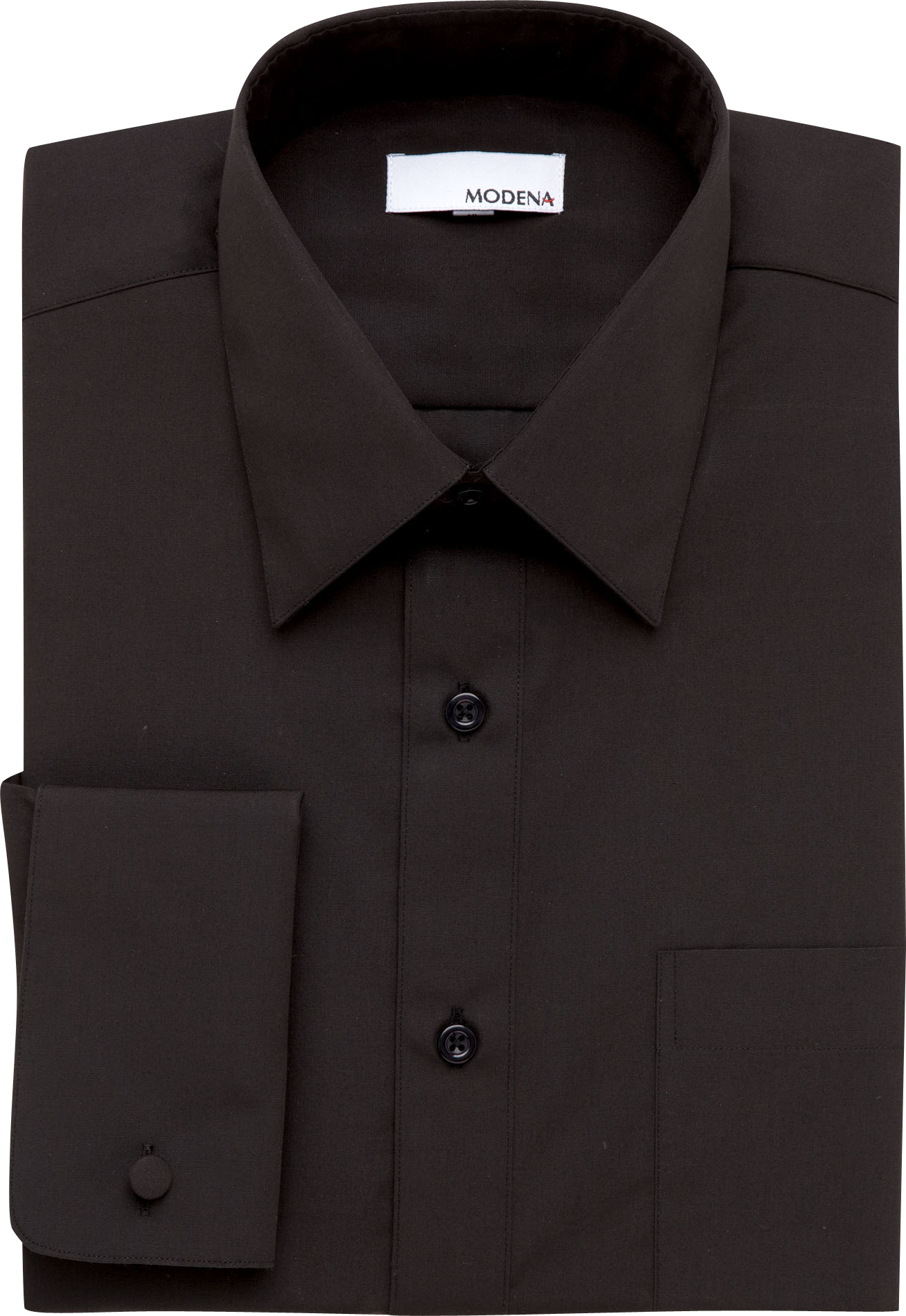 Modena Black French Cuff Dress Shirt