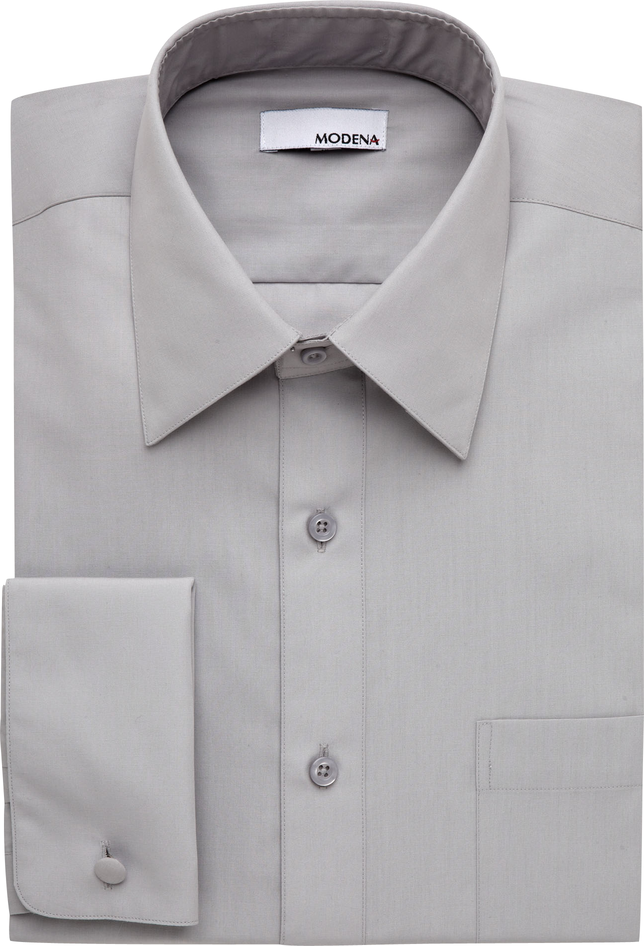Modena Gray French Cuff Dress Shirt