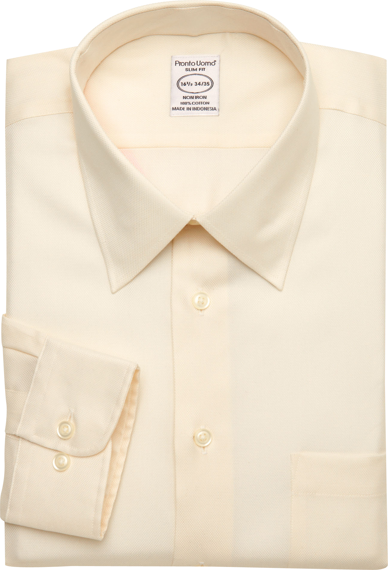 Pronto Uomo Ecru Slim Fit Dress Shirt