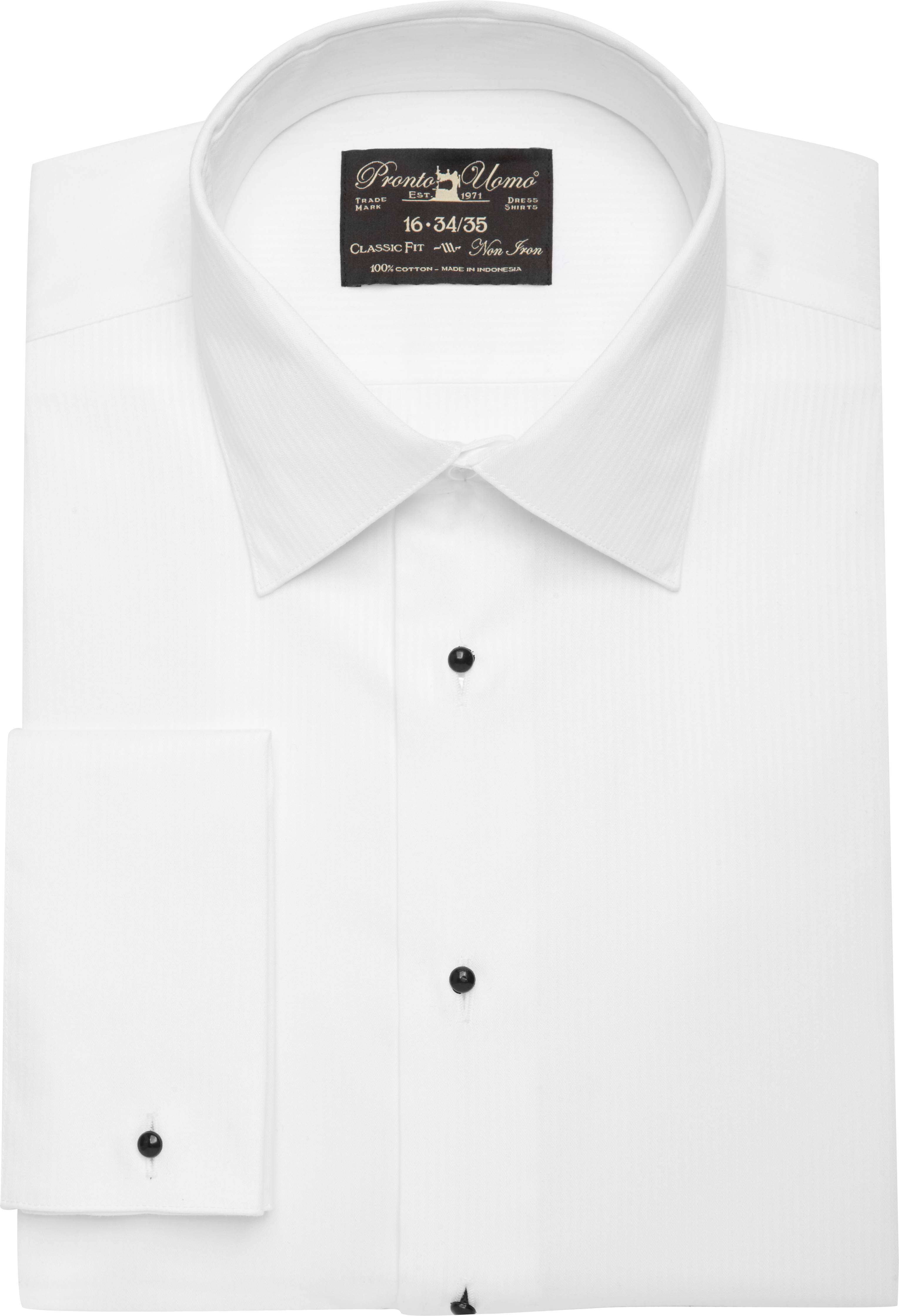 Pronto Uomo White Tuxedo Shirt
