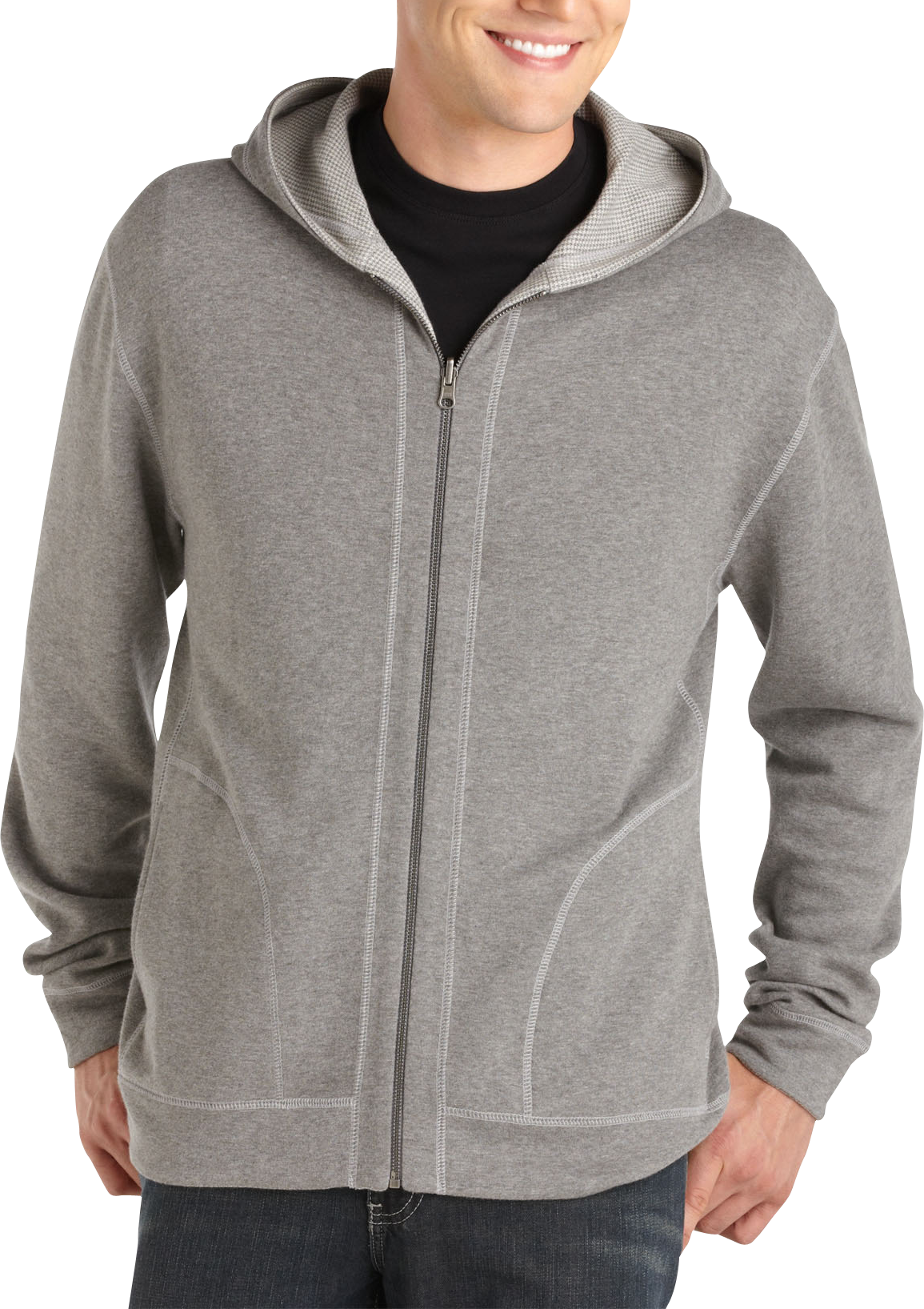 Pronto Blue Reversible Hoody, Gray