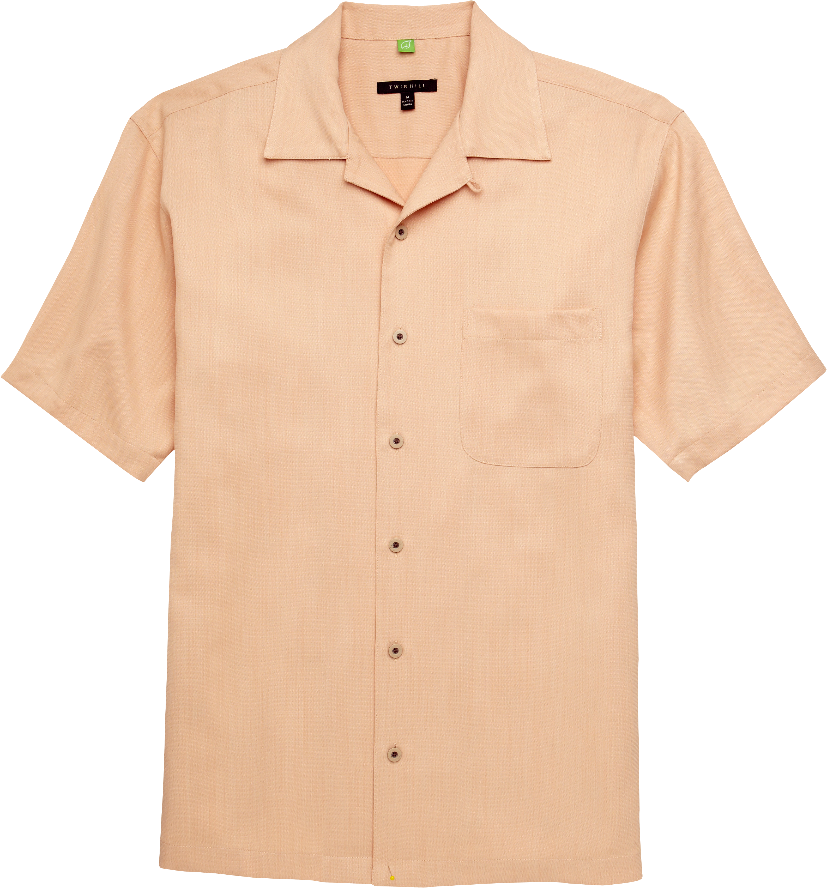 Twin Hill Light Orange Camp Shirt
