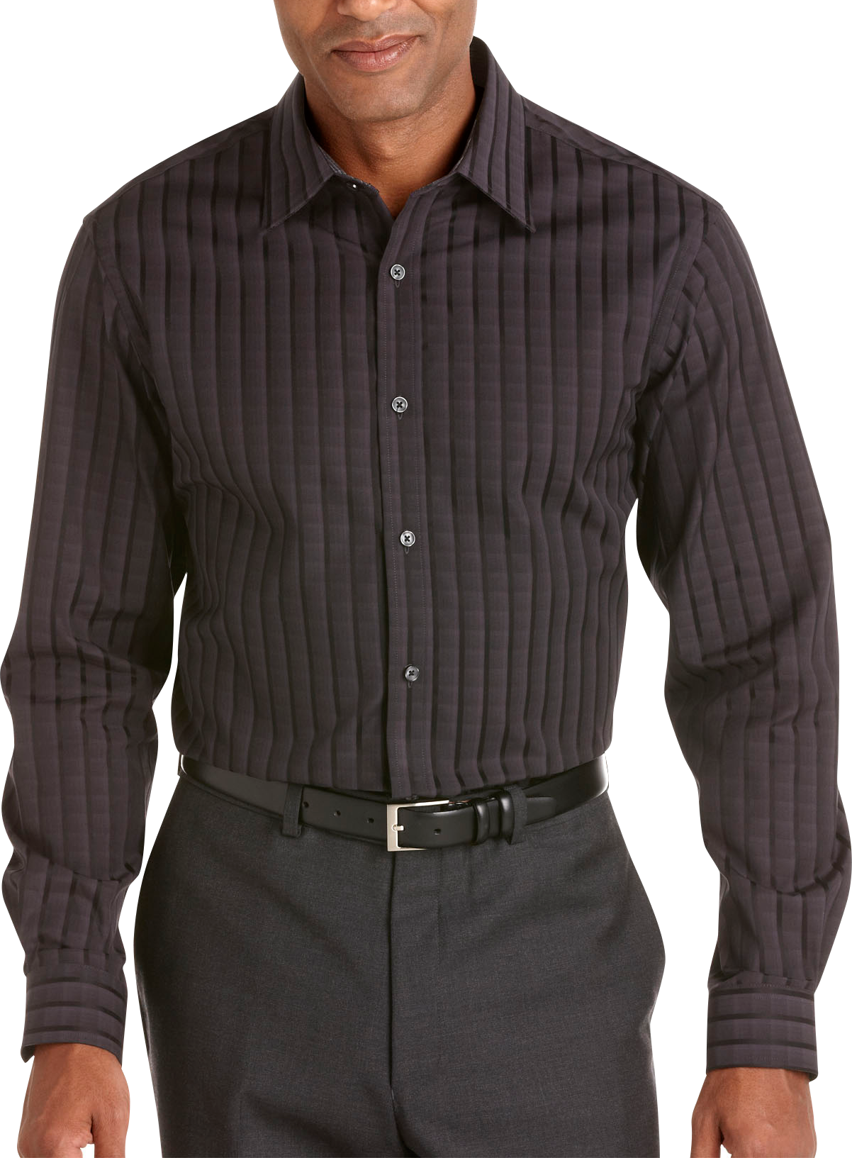 Pronto Uomo Black Stripe Woven Shirt