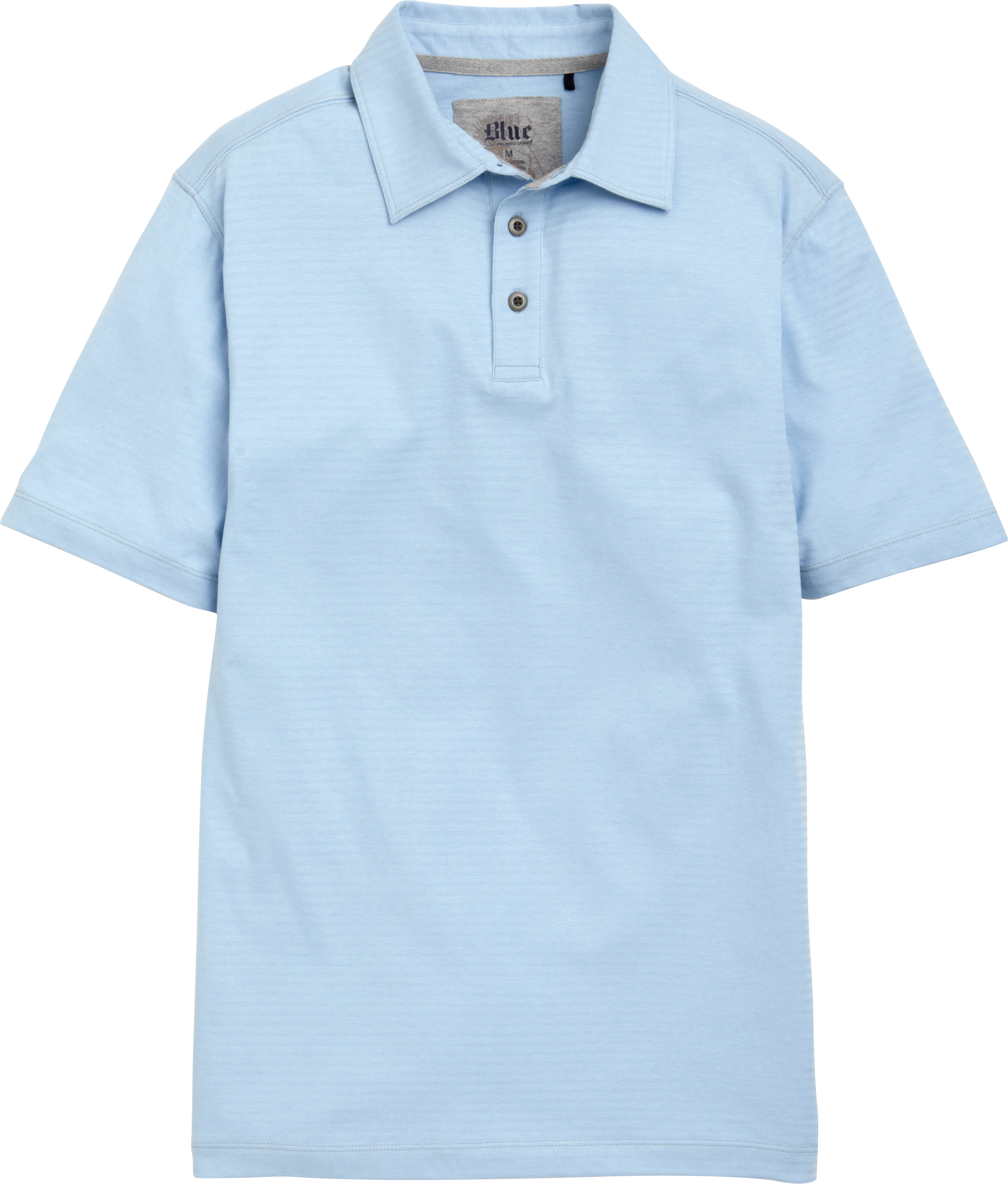 Pronto Blue Slim Fit Polo Shirt, Sky Blue Tonal Stripe