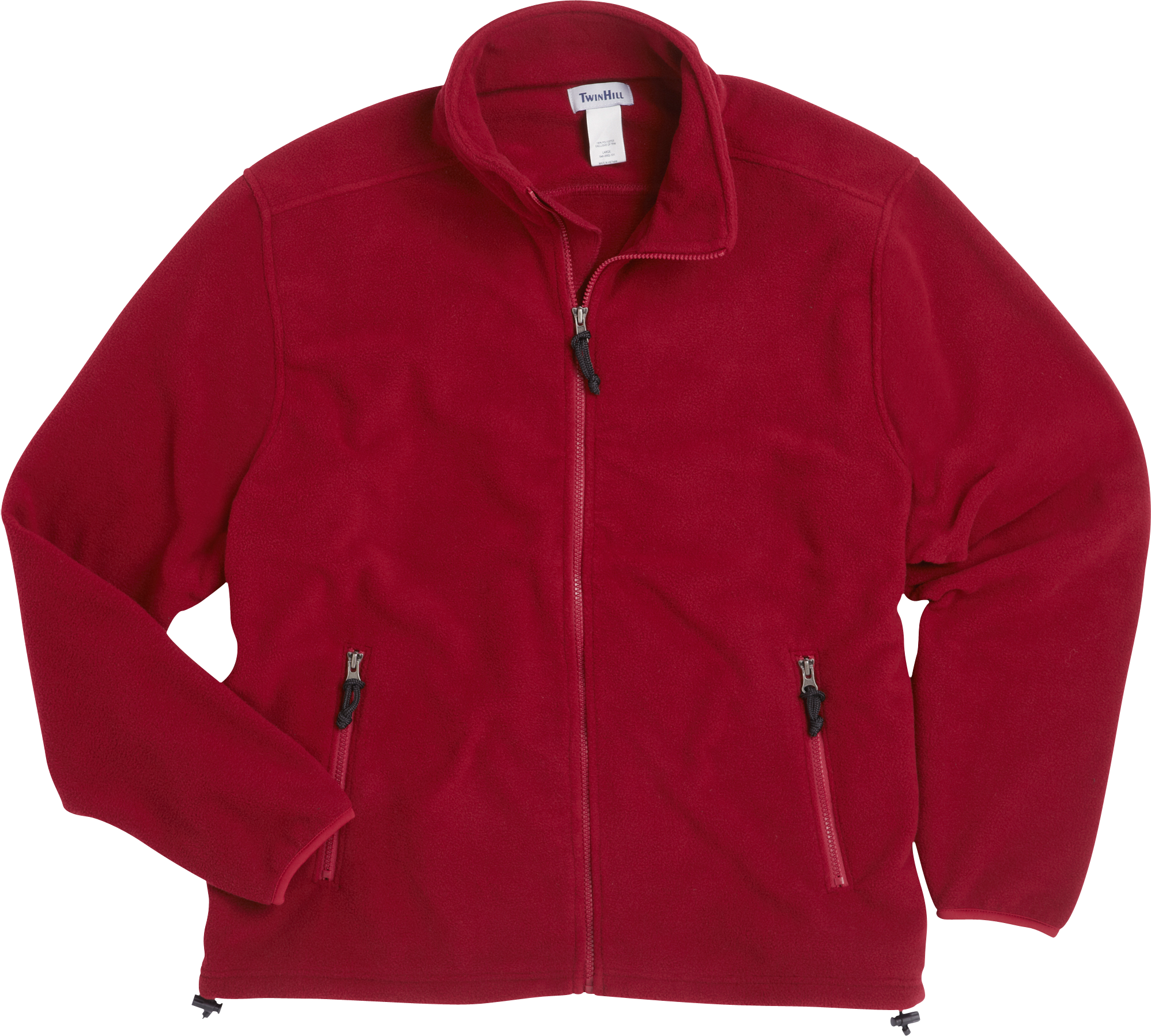 Twin Hill Red Fleece Zip-Up Sweater
