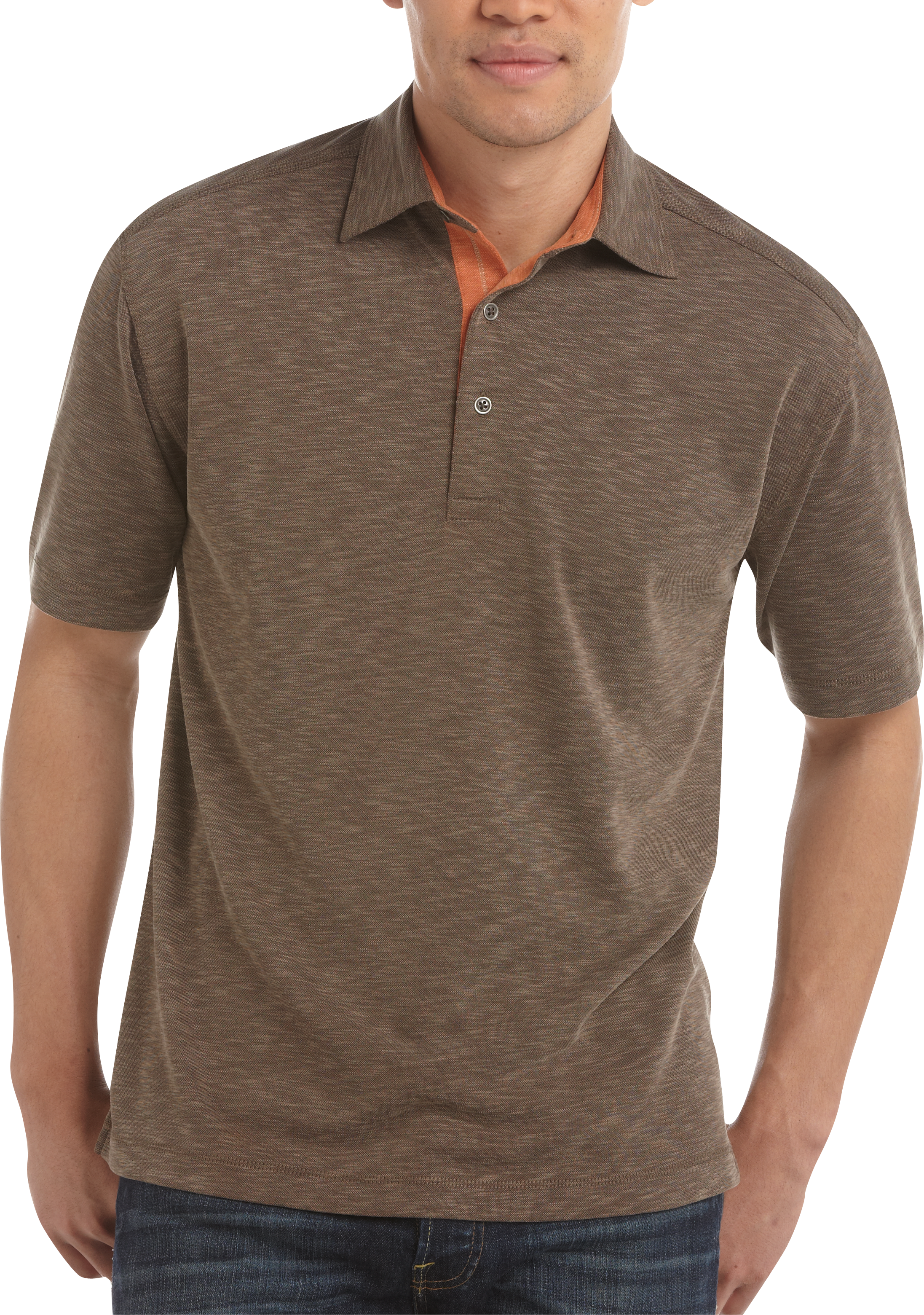 Pronto Blue Modern Fit Polo Shirt, Coffee