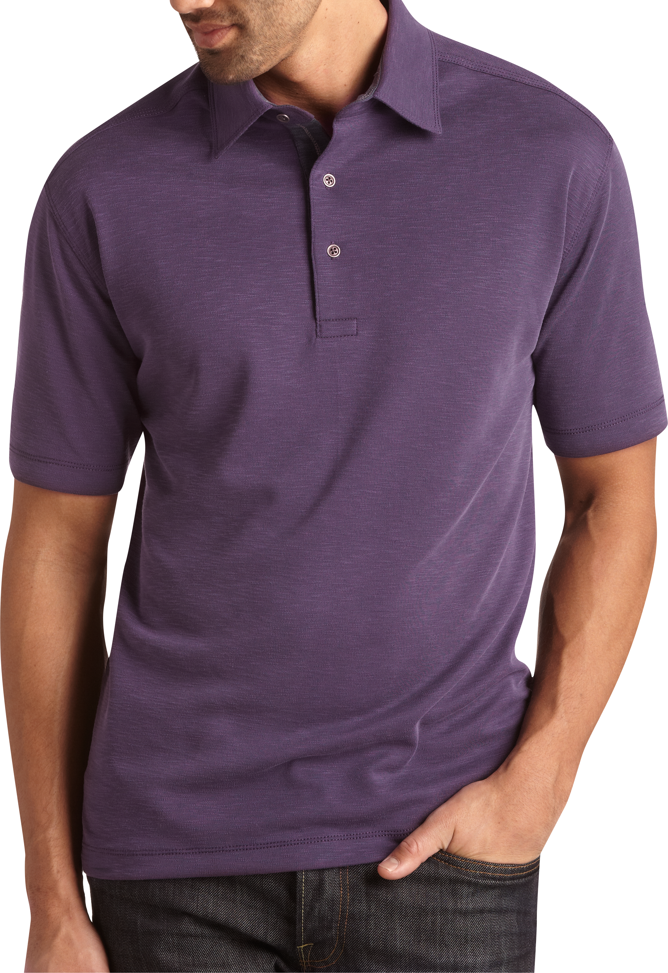 Pronto Blue Modern Fit Polo Shirt, Eggplant