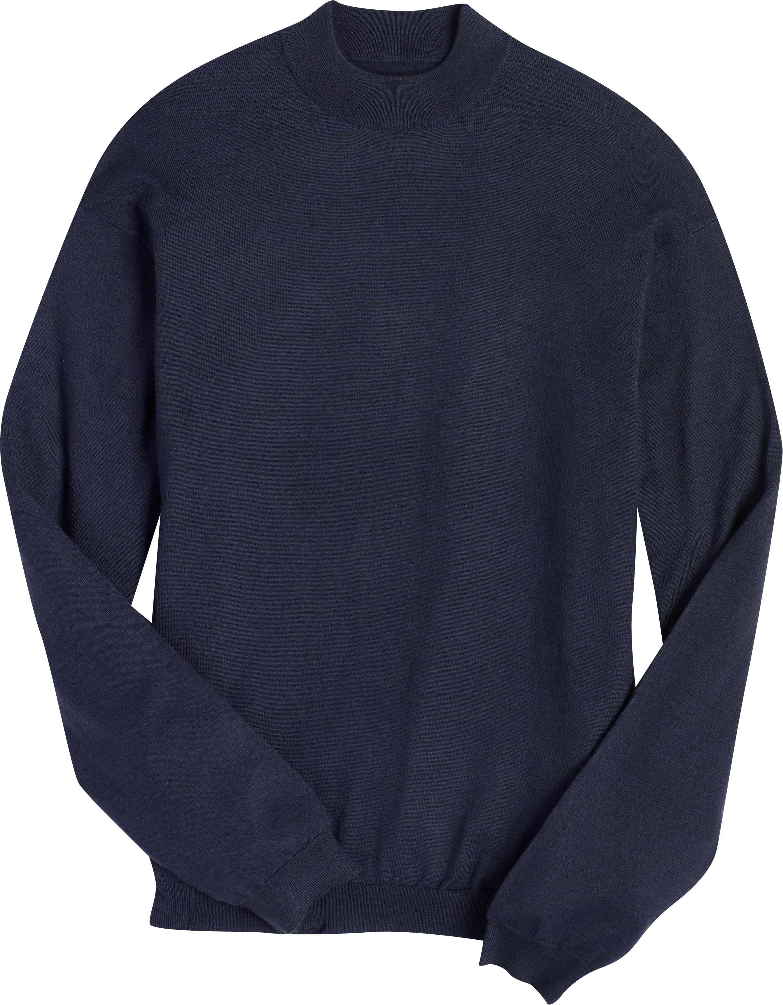 Twin Hill Navy Heather Mock Neck Sweater