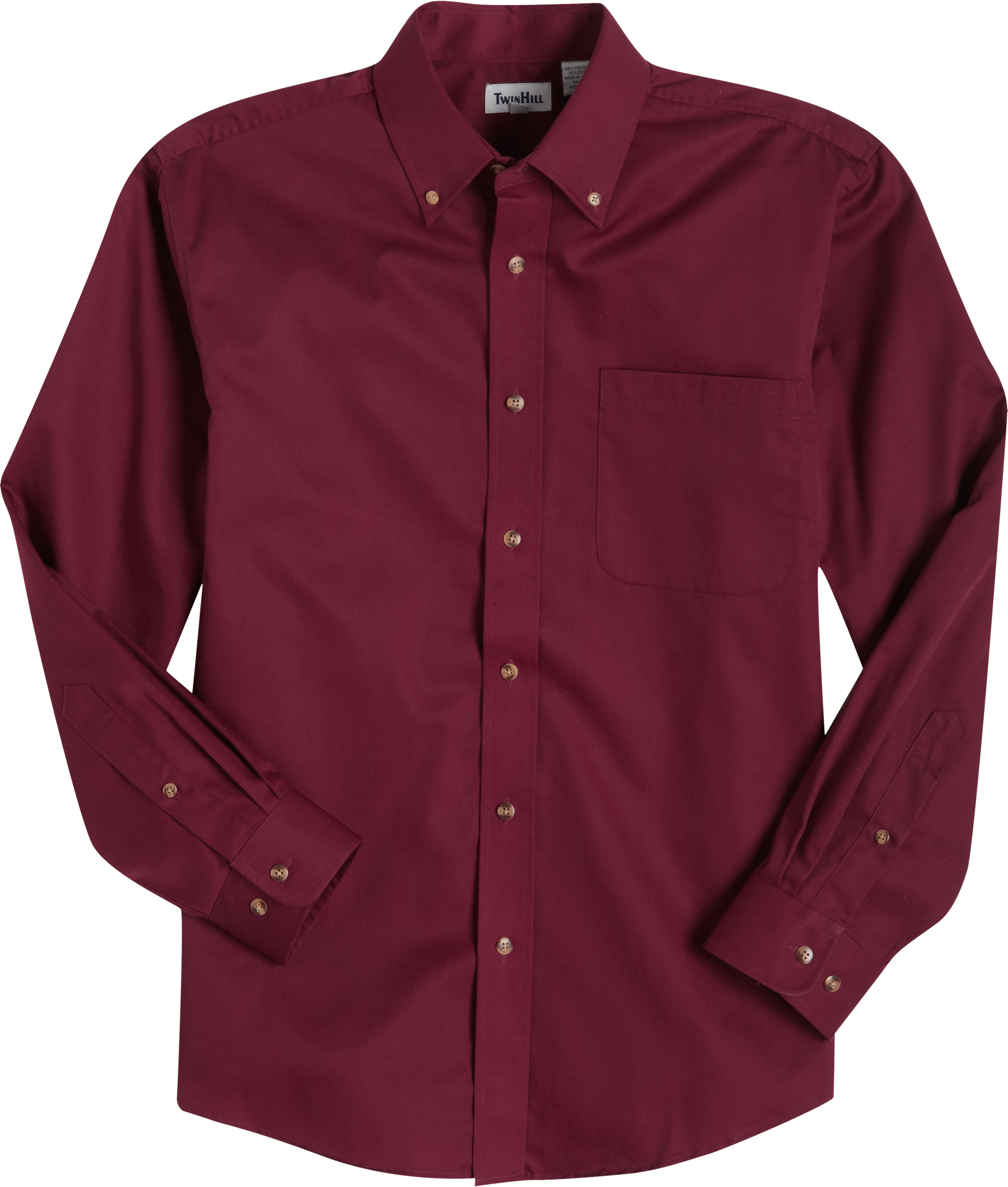 Twin Hill Burgundy Buttondown Sport Shirt