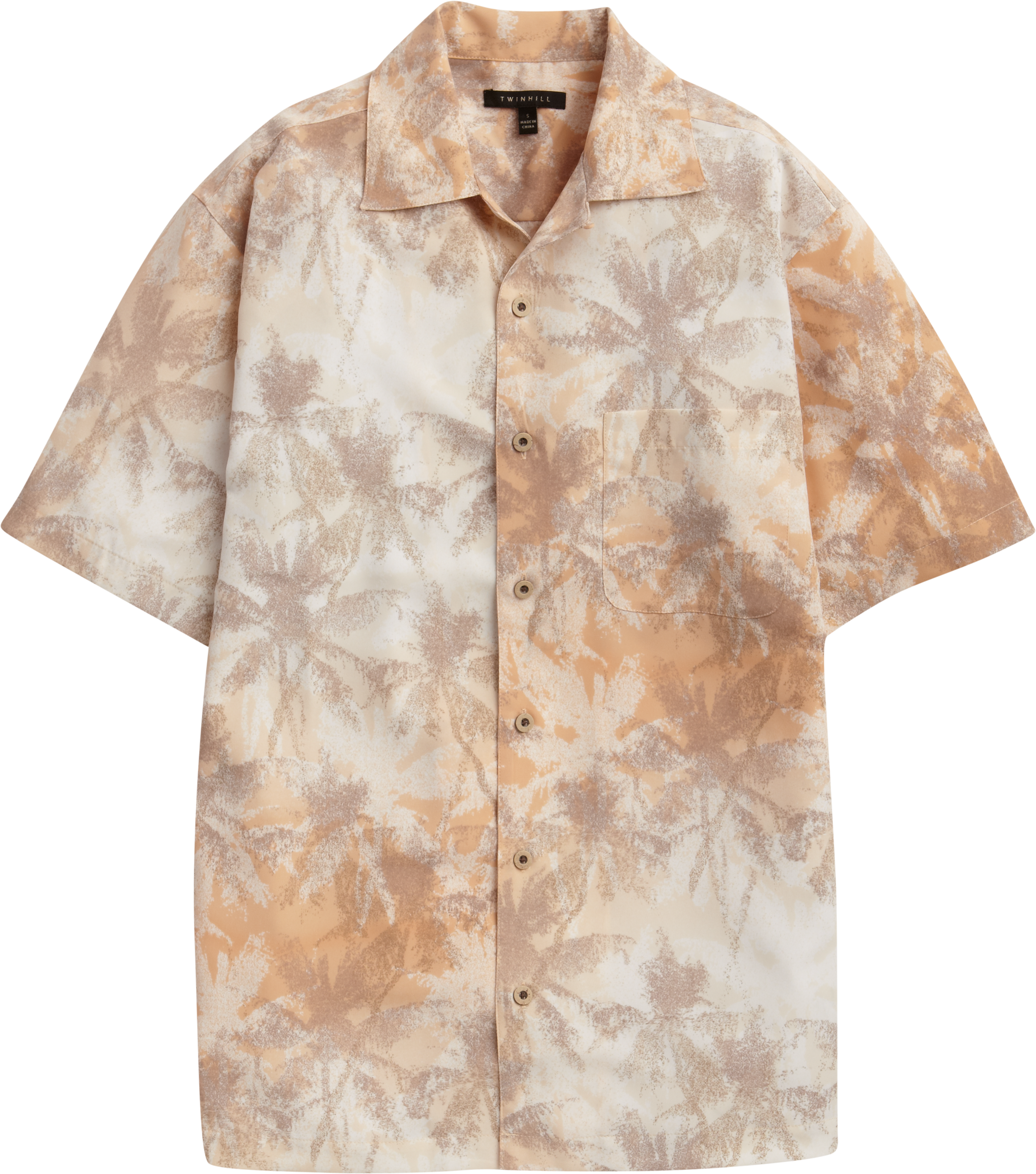 Twin Hill Orange Palm Camp Collar Shirt