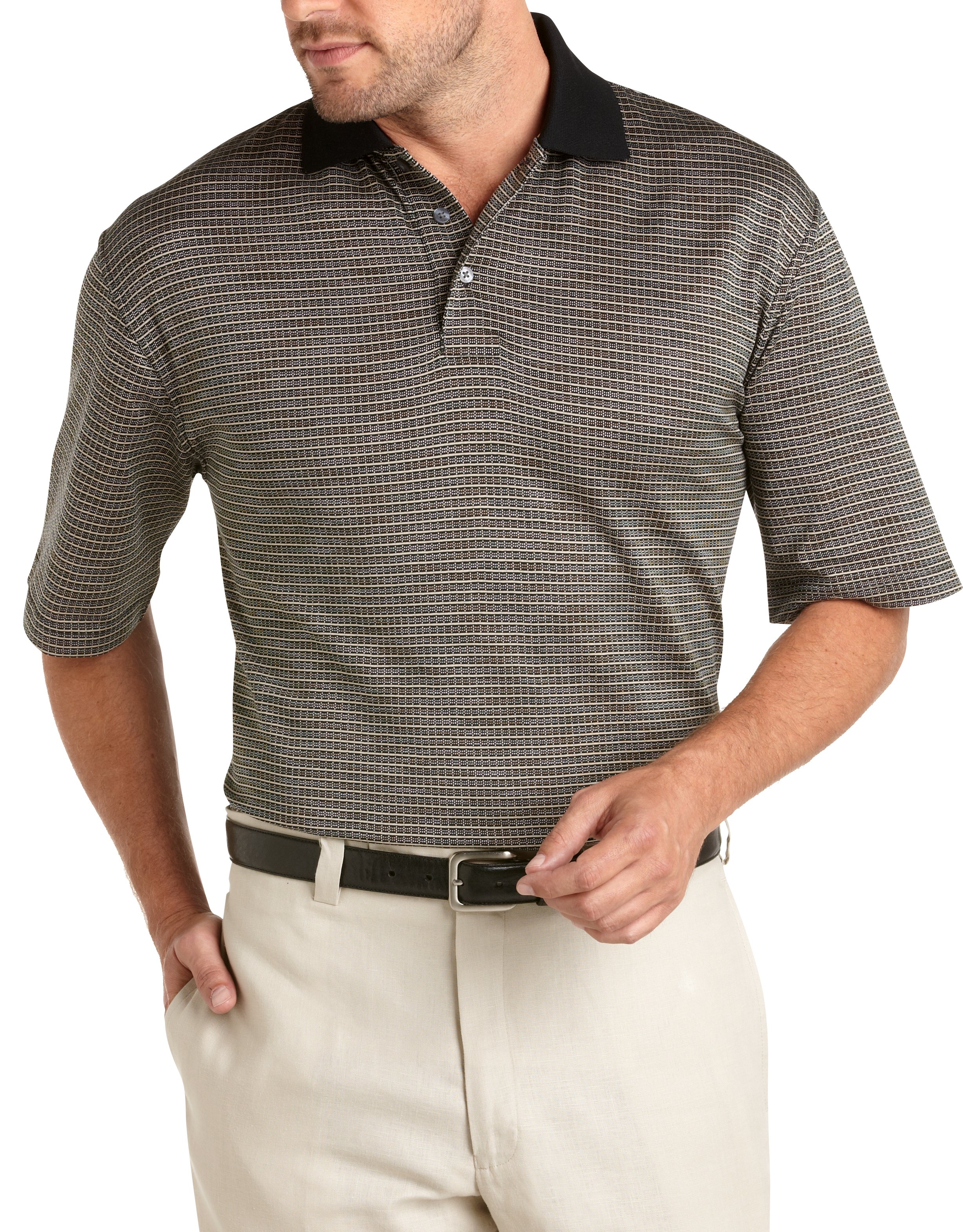 Pronto Sport Black Check Polo Shirt