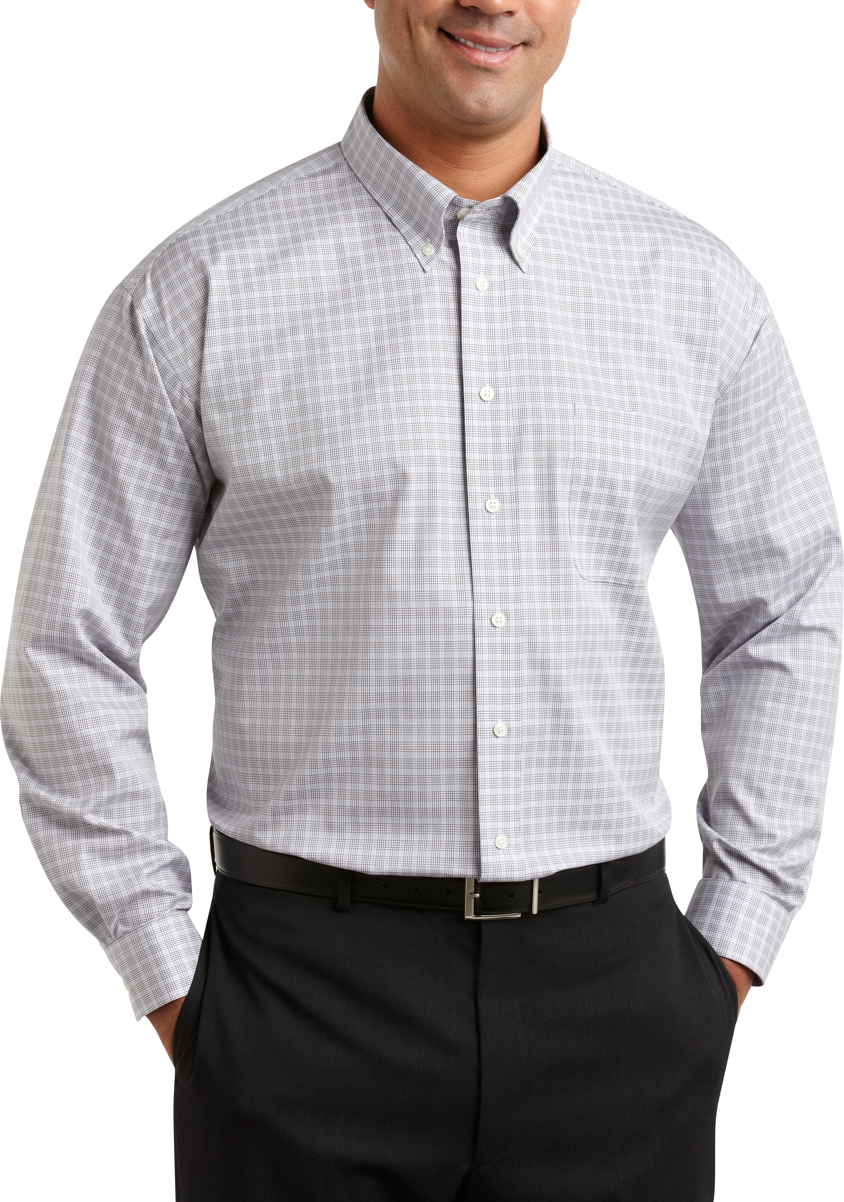 Joseph & Feiss Blue, Purple, and Pink Check Sport Shirt