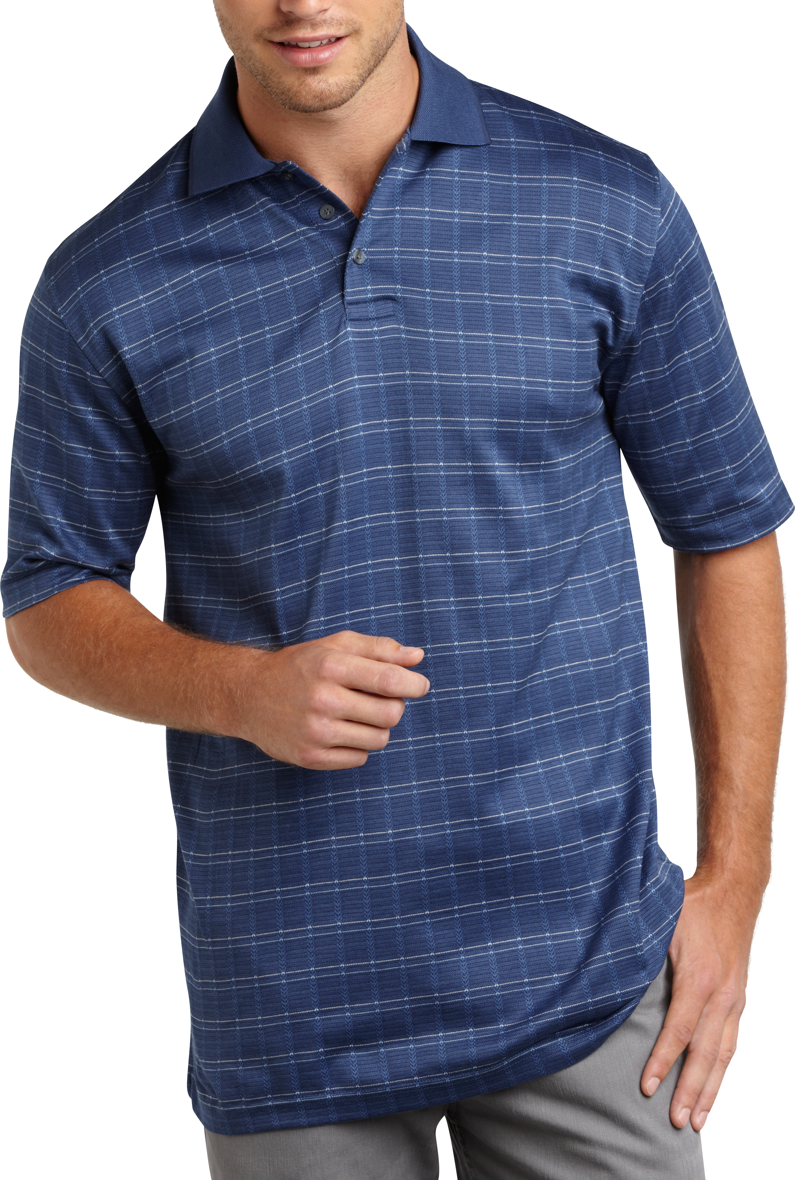 Pronto Sport Blue Knit Polo Shirt