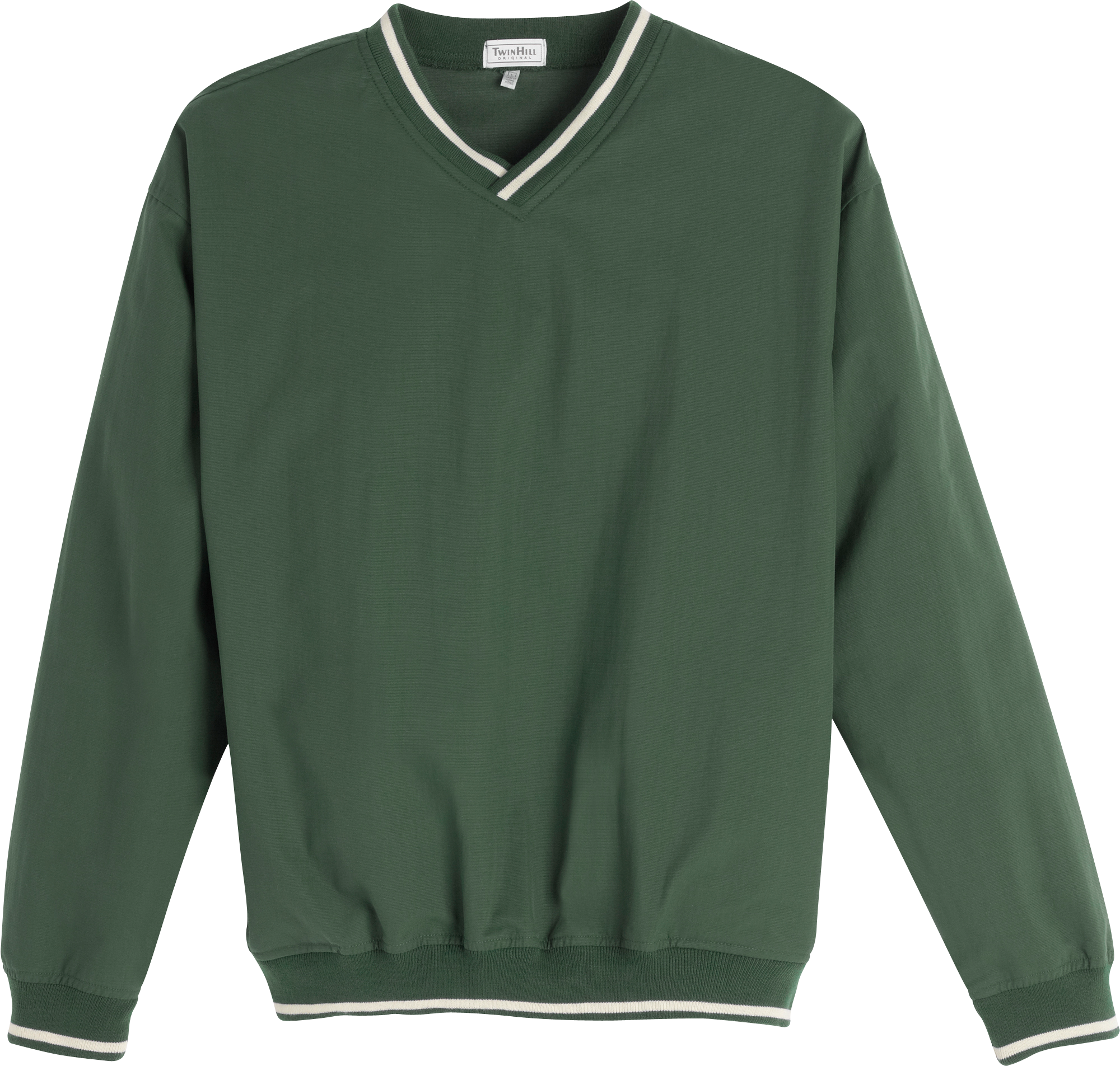Twin Hill Green V-Neck Nylon Pullover