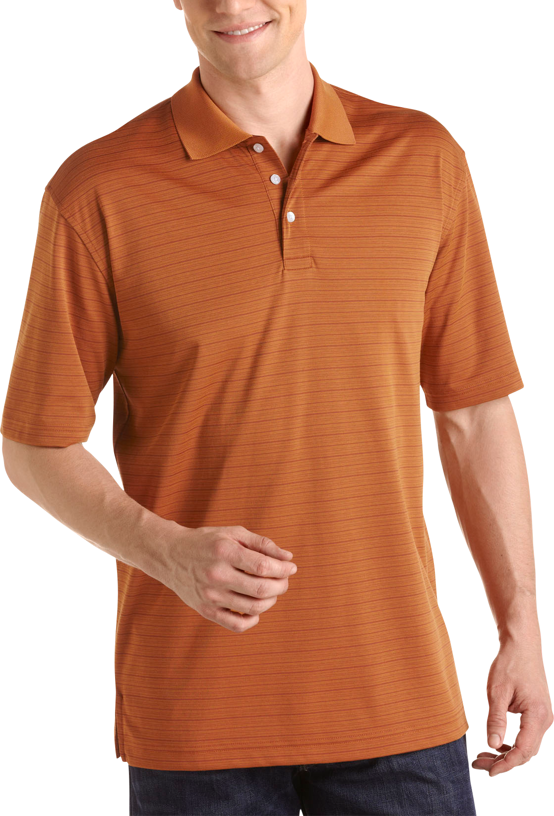 Pronto Sport Orange Stripe Polo Shirt