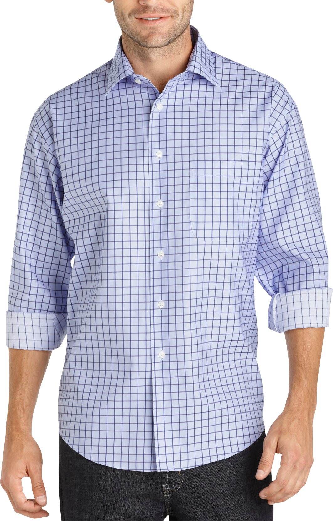 Pronto Uomo Blue Check Woven Shirt