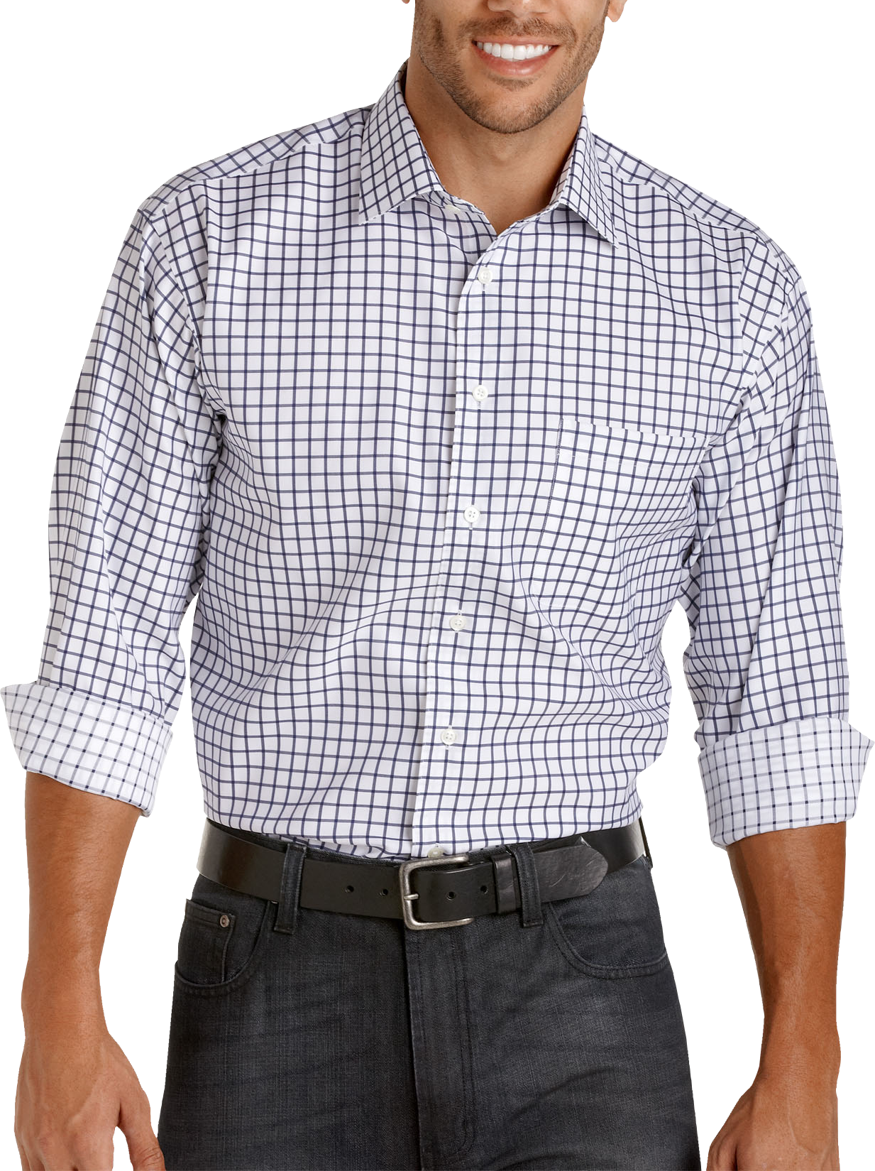 Pronto Uomo White Check Woven Shirt