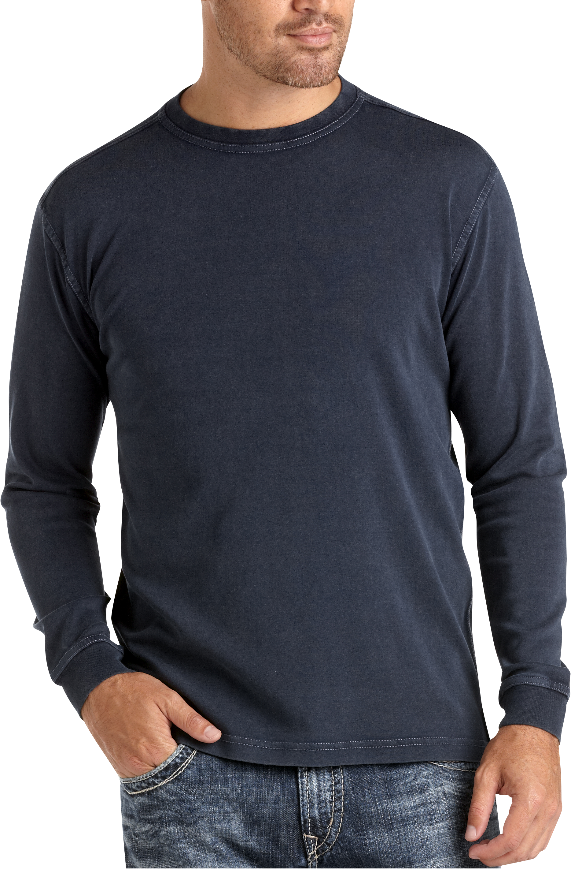 Pronto Blue Long Sleeve T-Shirt, Navy