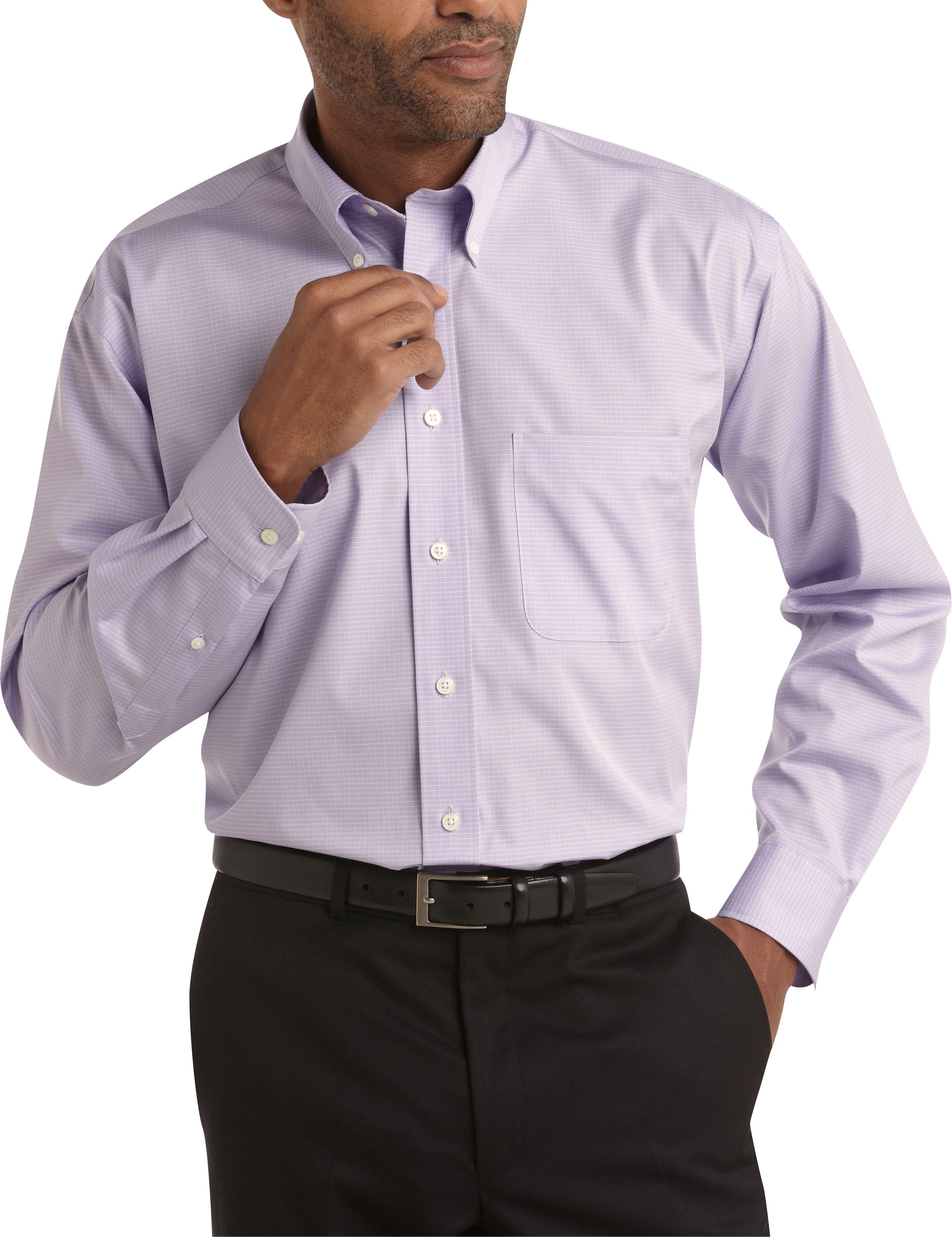 Joseph & Feiss Lavender Check Sport Shirt