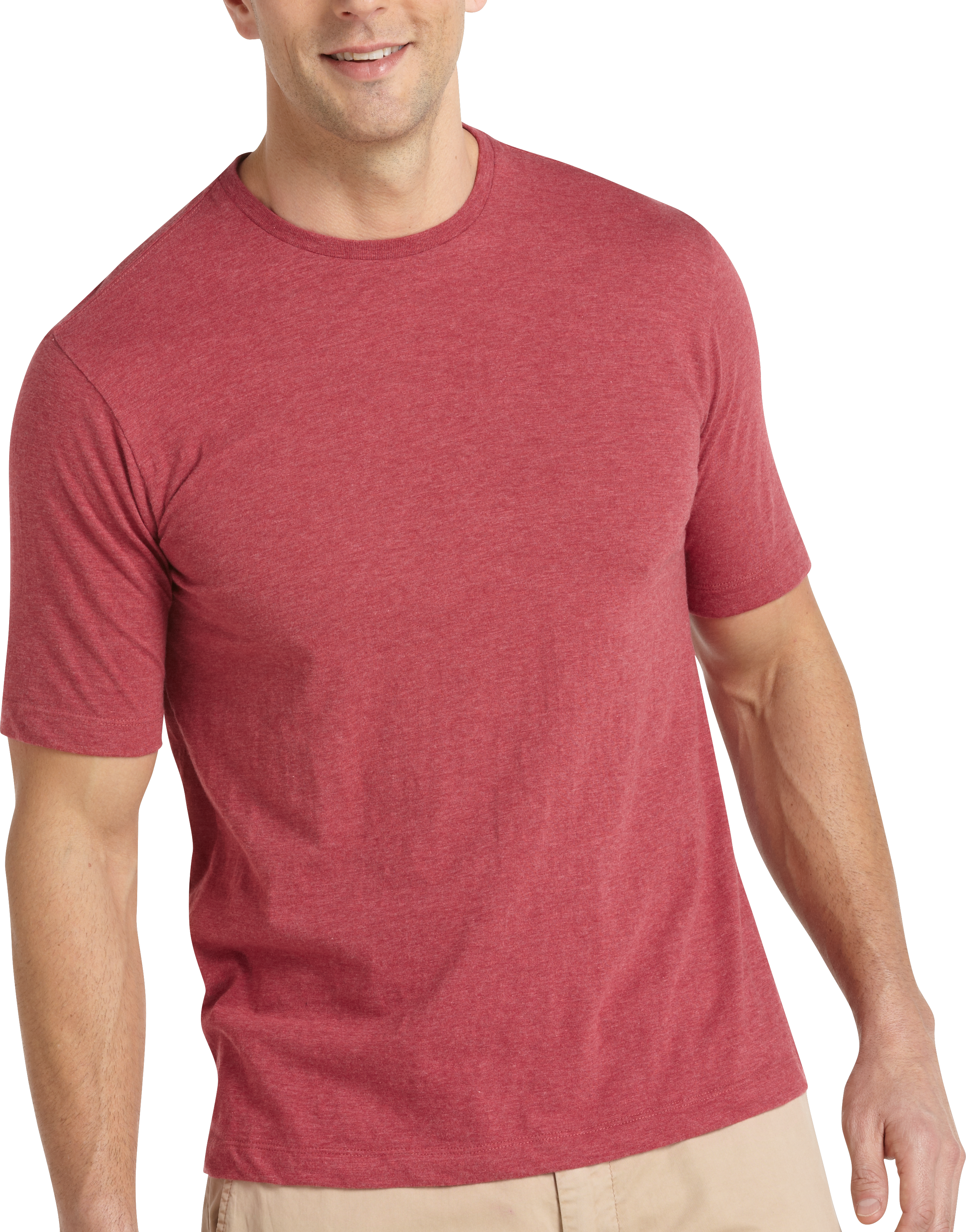 Pronto Blue Crewneck Modern Fit T-Shirt, Red