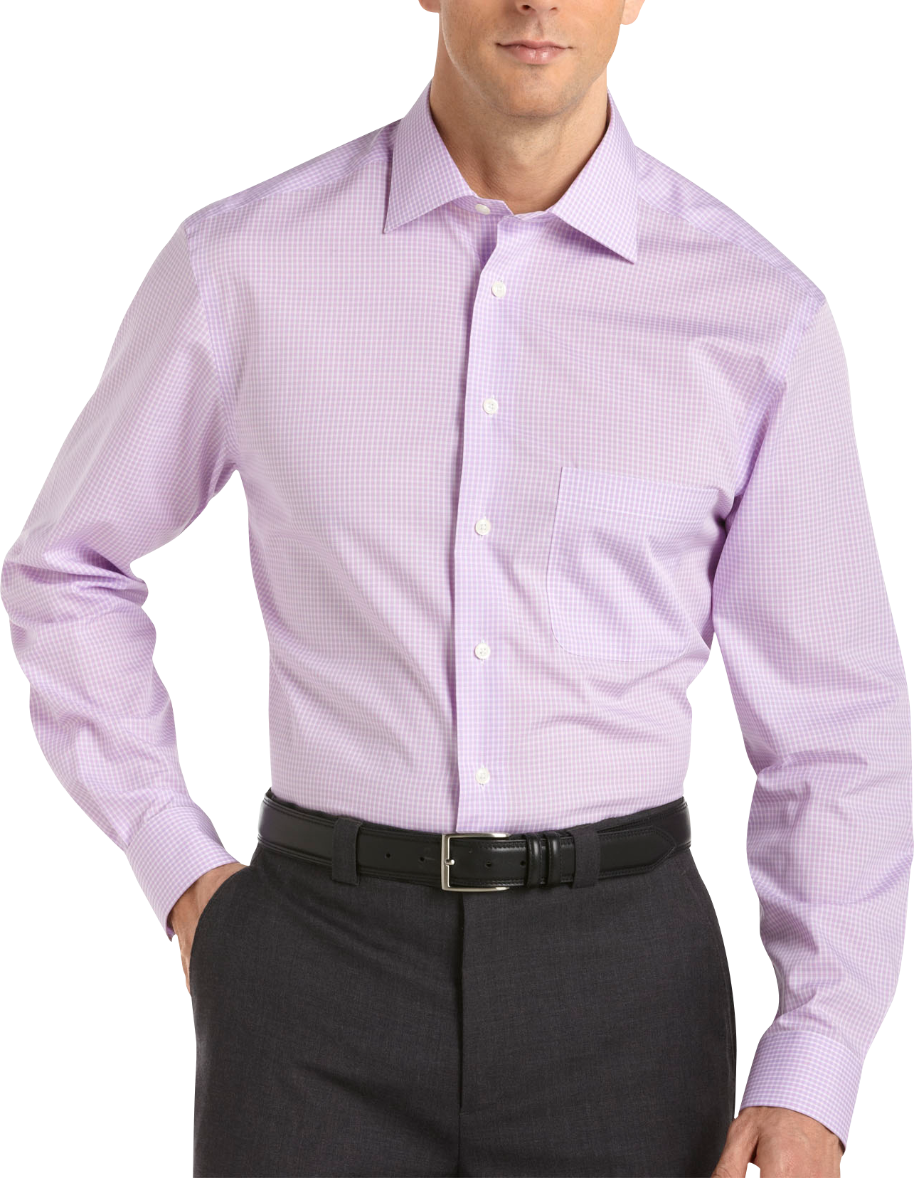 Pronto Uomo Lavender Check Woven Shirt